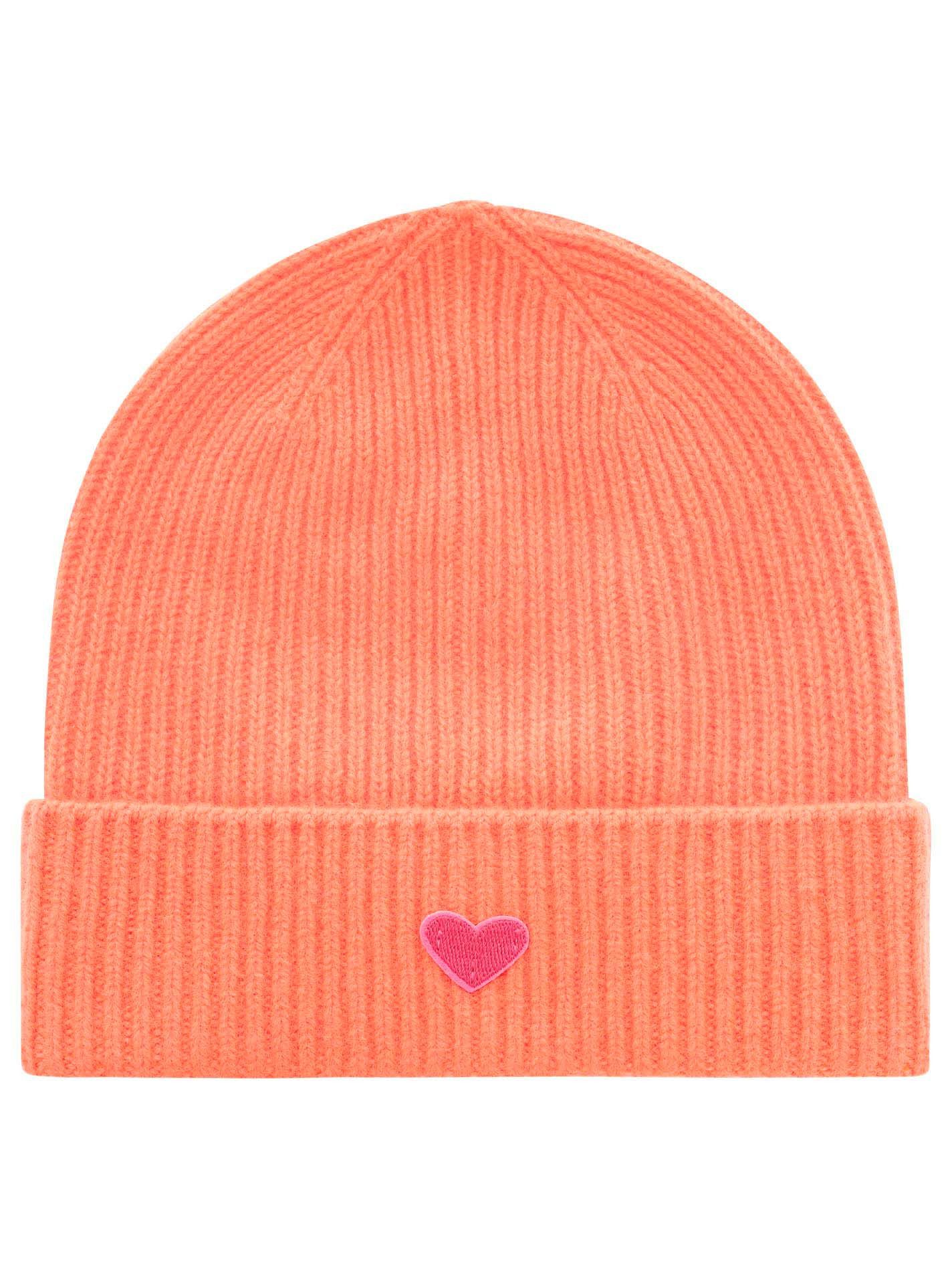 Zwillingsherz Strickmütze 100% Kaschmir Strick Mütze "Herz"