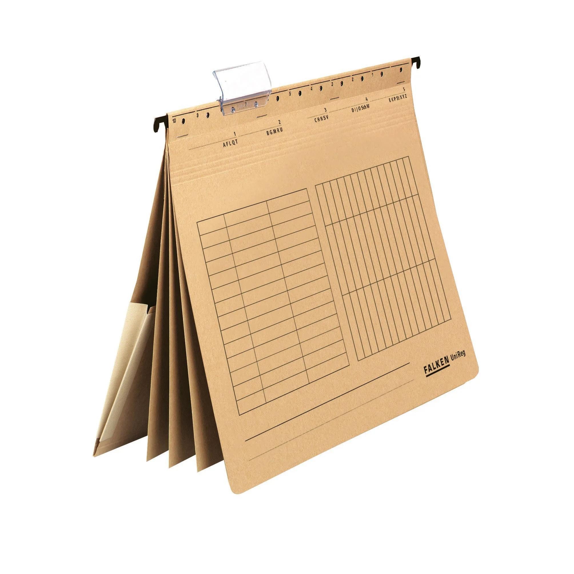 Organisationsmappe 20x Hängehefter UniReg Mehrfachhefter kaufm. Heftung Braun 80002363F
