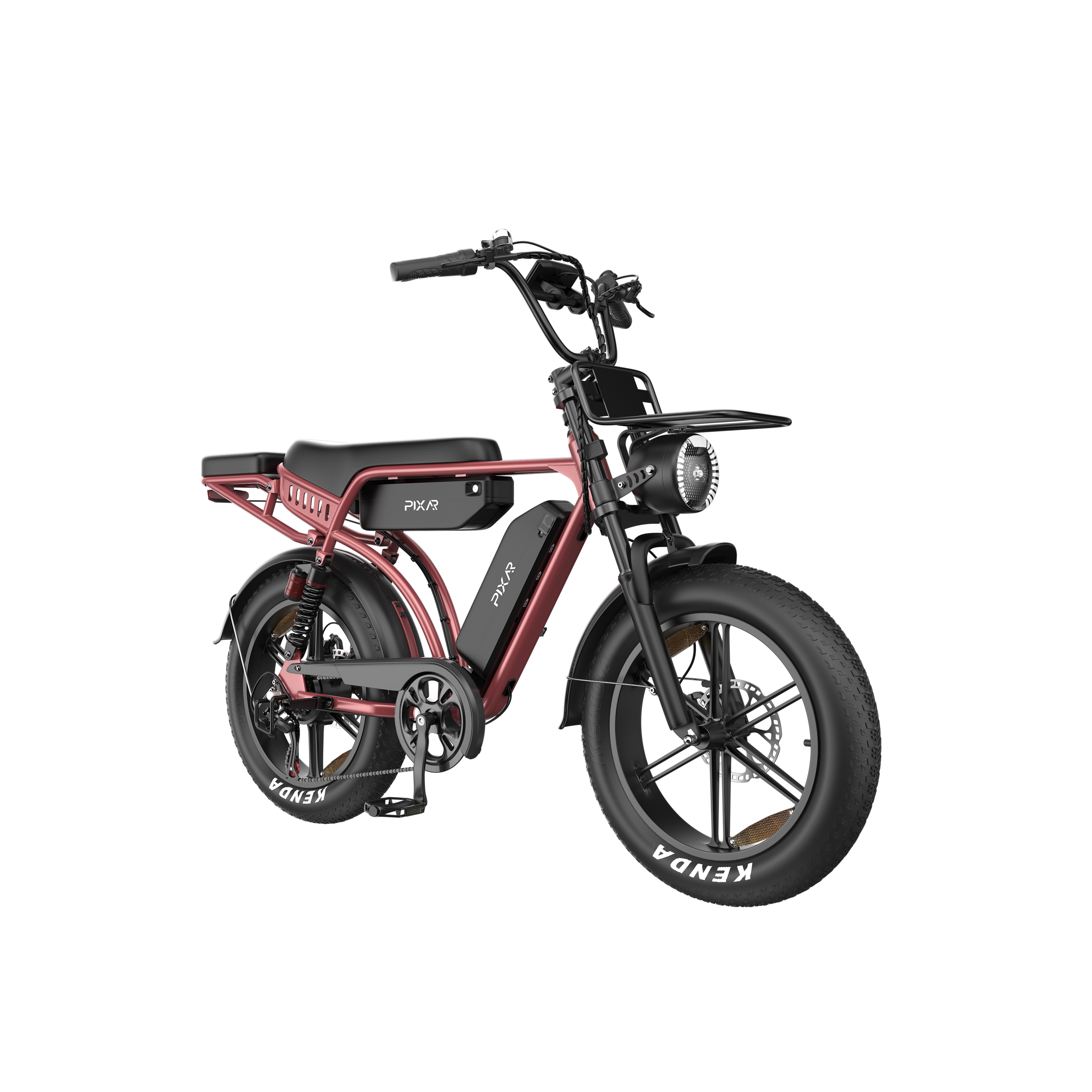 PIXAR E-Bike E-Mountainbike E-Bike 48V 17,5Ah Akku (180km), 250W Heckmotor, Shimano 7-Gang, Mittelmotor, (Packung)