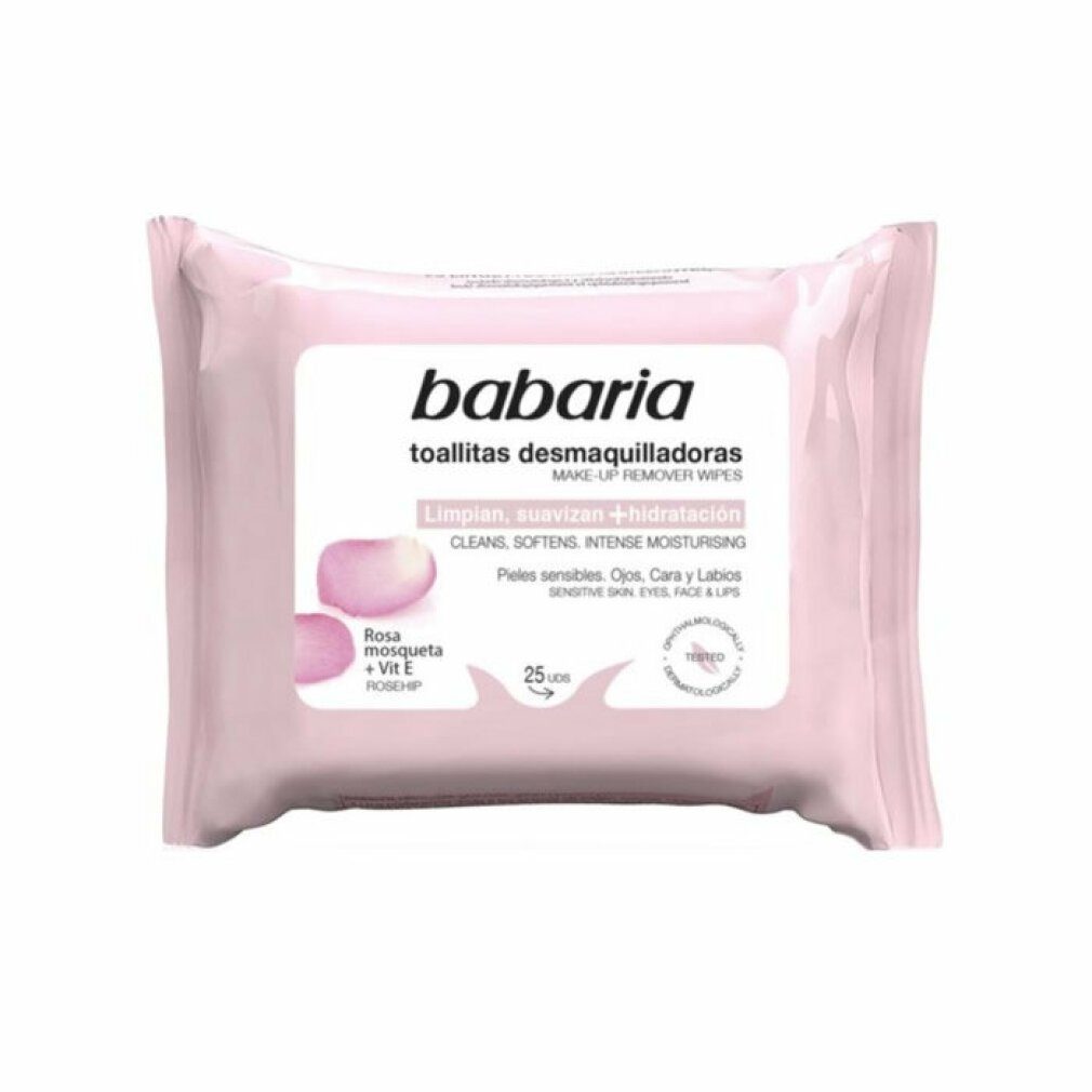 babaria Gesichtsreinigungstücher Rosa Mosqueta Make Up Remover Wipes 25 Units