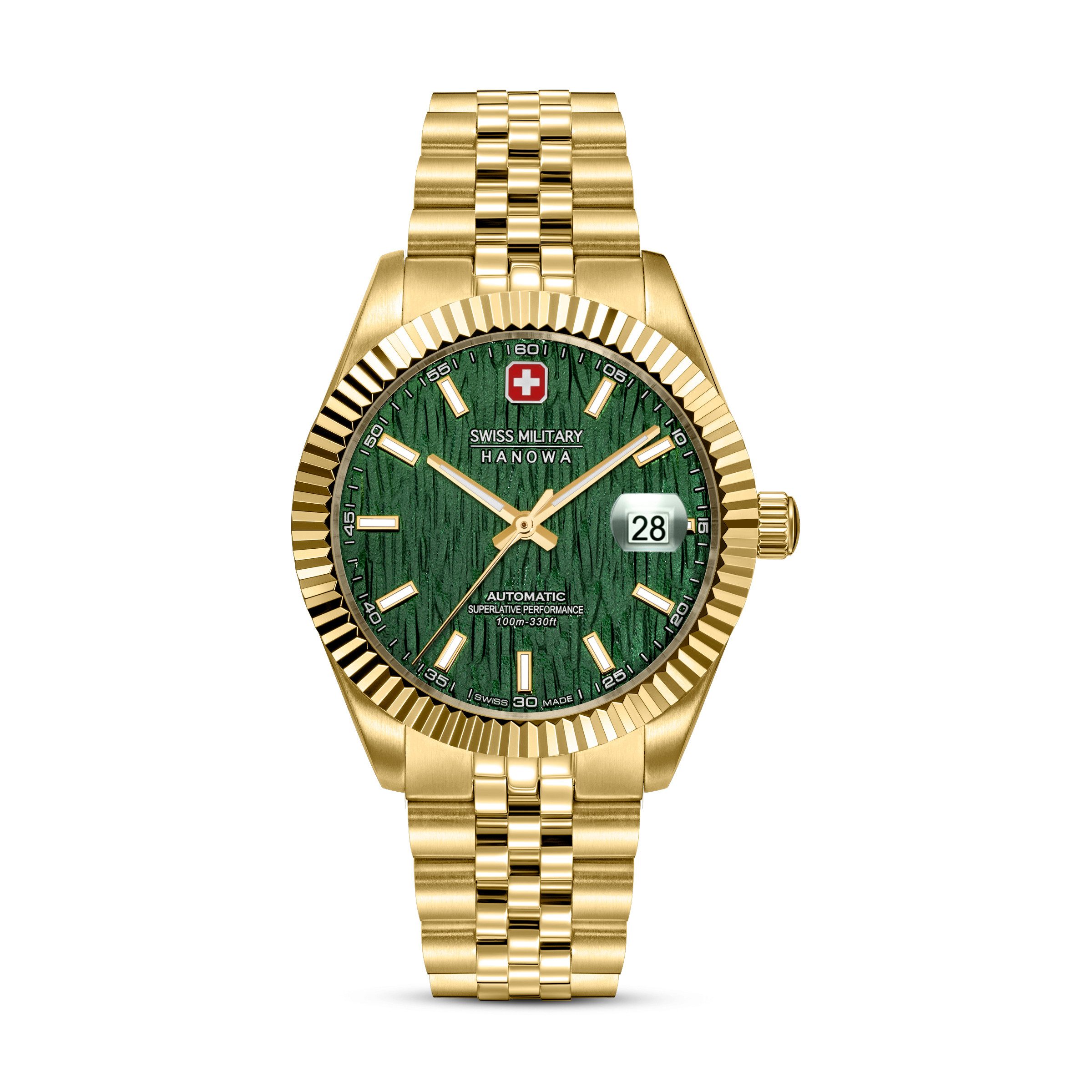 Swiss Military Hanowa Automatikuhr Master Diligenter SMWGL0005412, Armbanduhr, Herrenuhr, Swiss Made, Mechanische Uhr, Edelstahlarmband