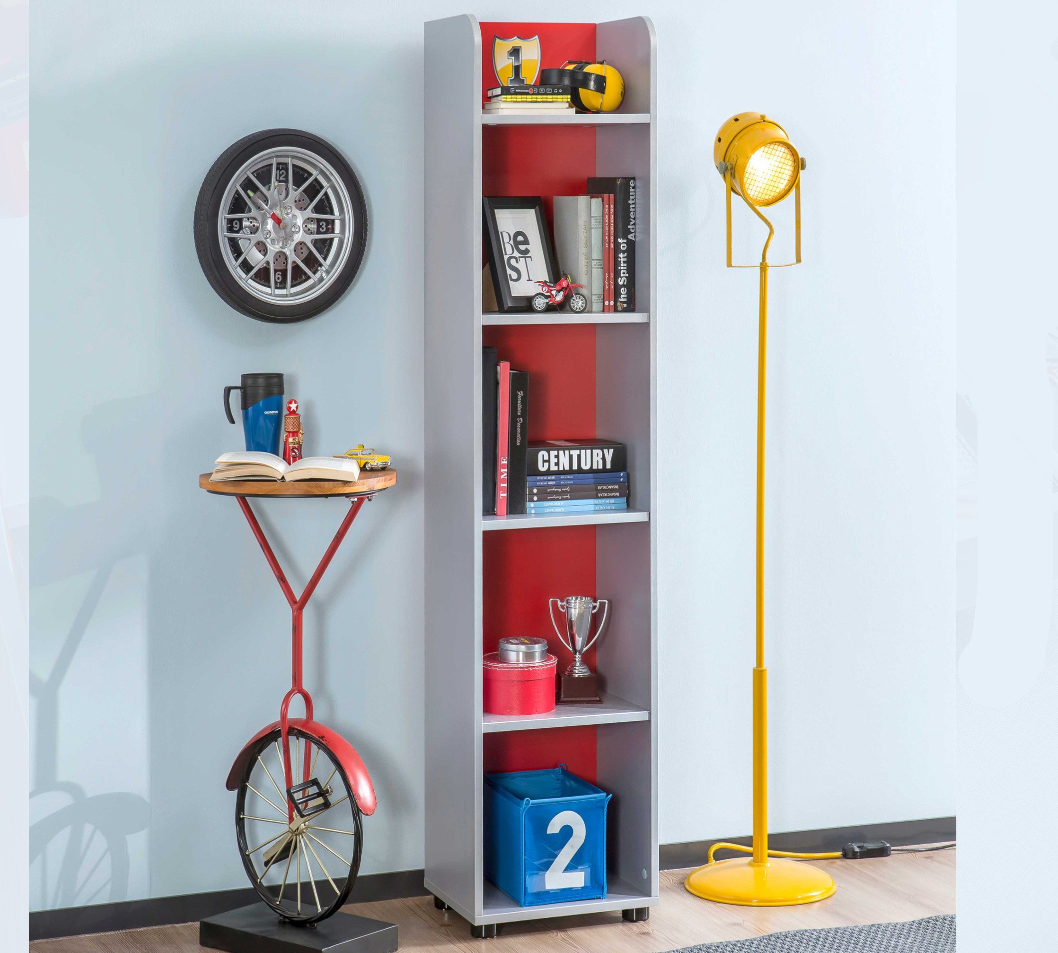 Möbel-Zeit Bücherregal RACECUP mit 5 Ablageböden