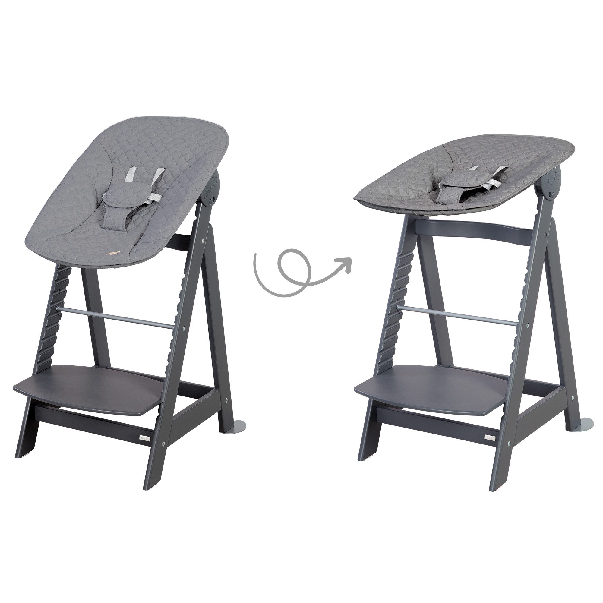 roba® Hochstuhl Born Up 2in1, Treppenhochstuhl mit Liegefunktion