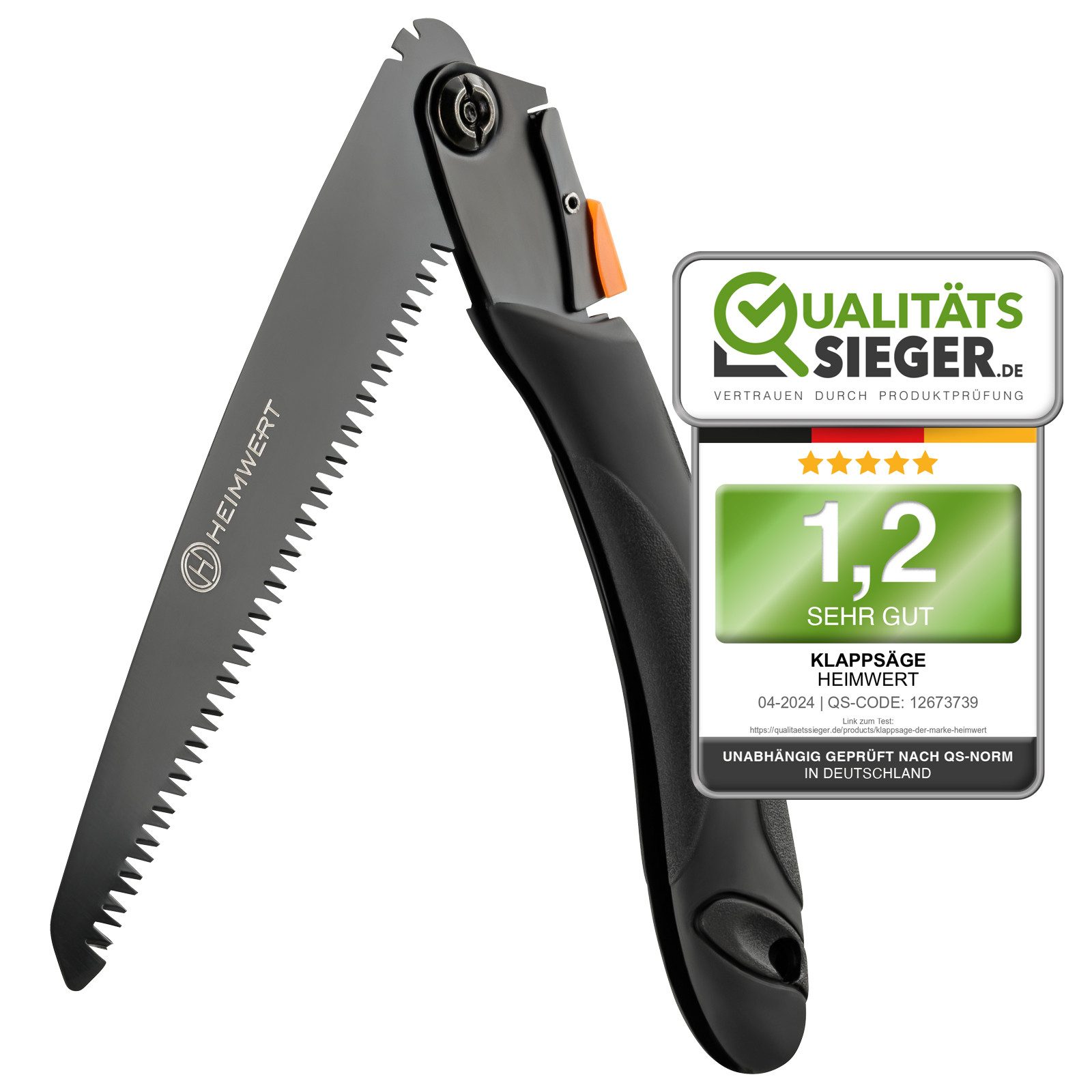 HEIMWERT Klappsäge Klappsäge Gartensäge verstellbare Astsäge aus ultrahartem Karbonstahl (Zweifach verstellbar), Astsäge Gartensäge mit Sicherheitsverschluss