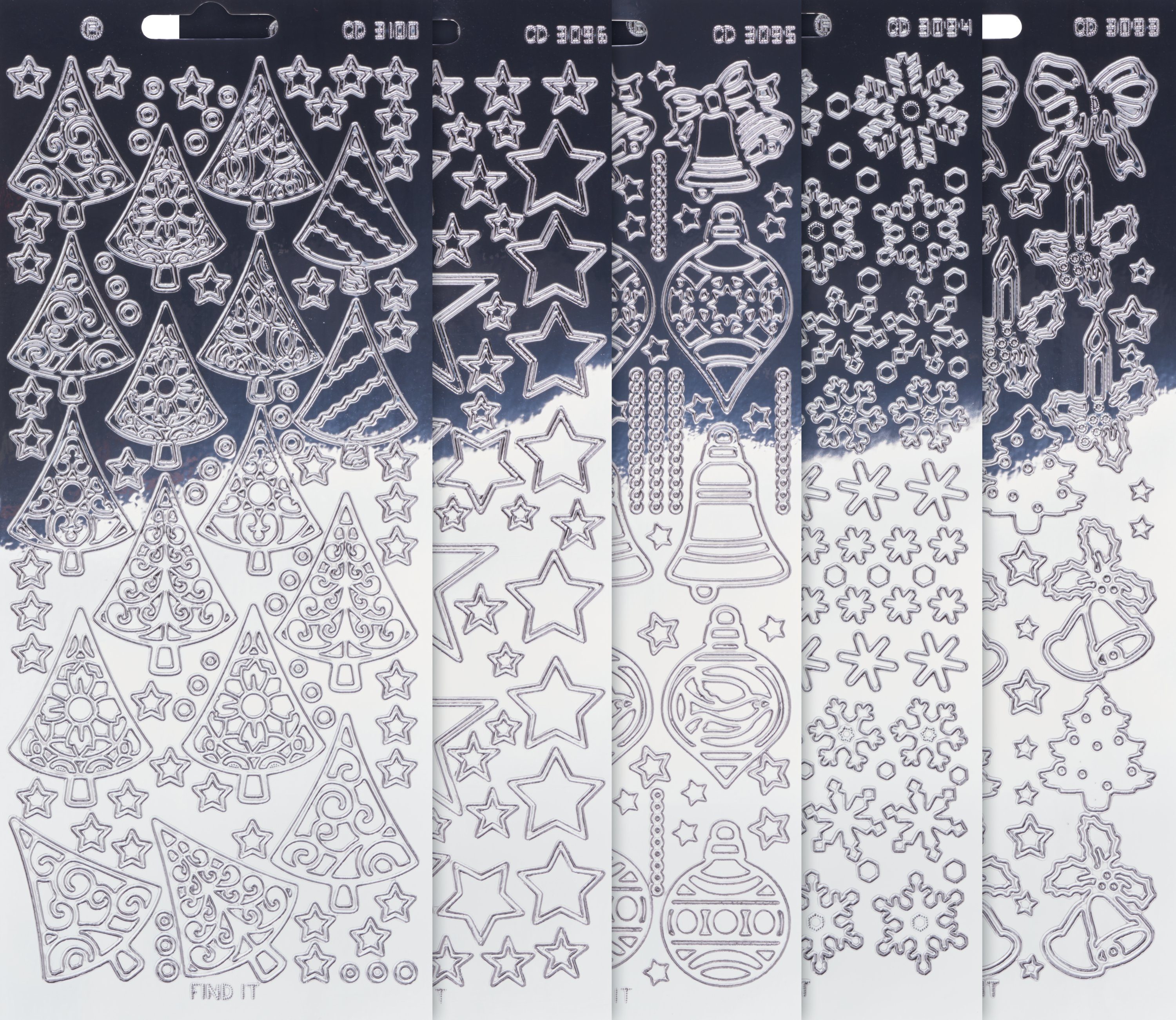 VBS Наклейки Xmas, 5 Blatt