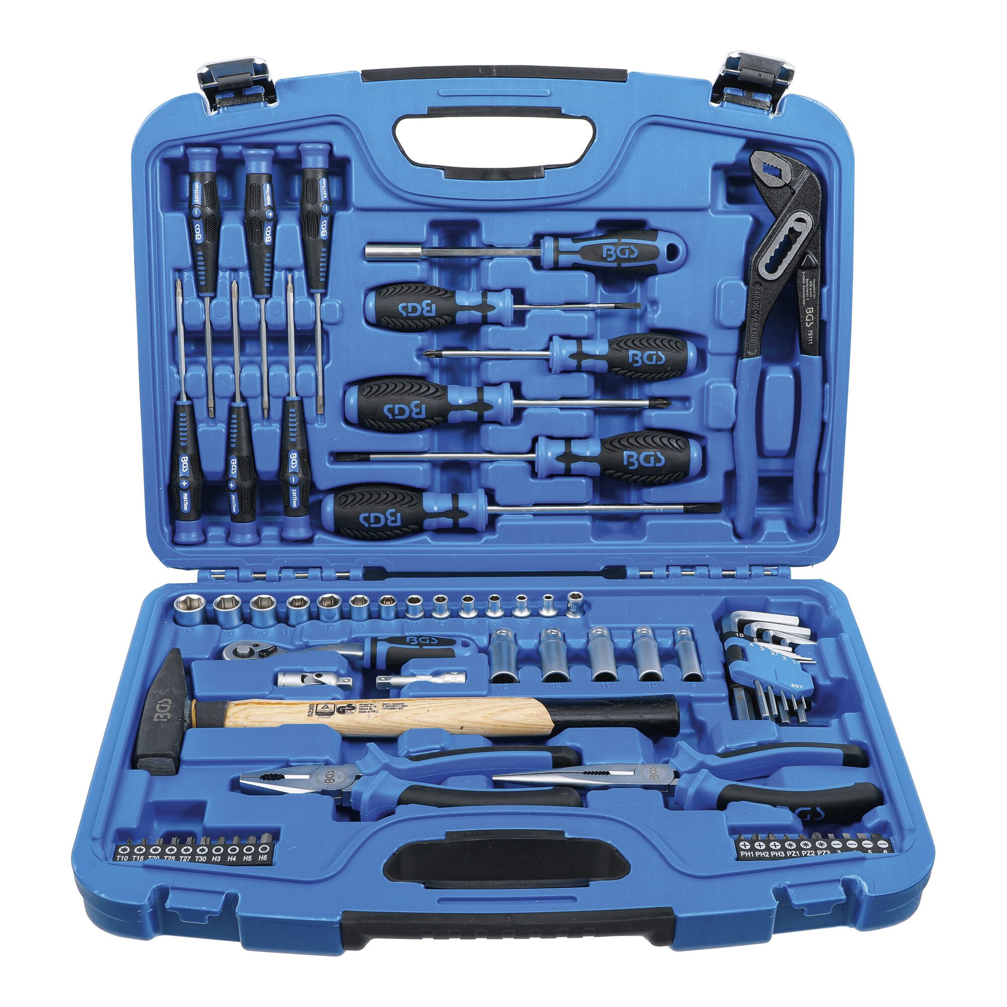BGS technic Bit-Set BGS Steckschlüssel-Werkzeugkoffer 67 teilig