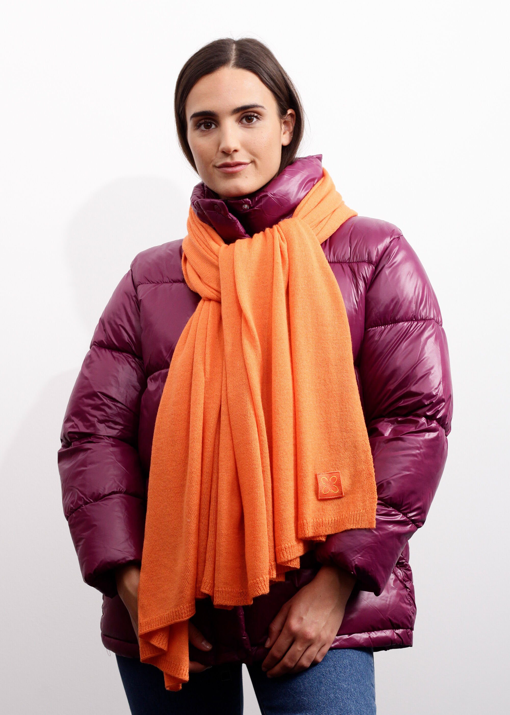 Codello Modeschal Schal aus softem Feinstrick, soft orange medium