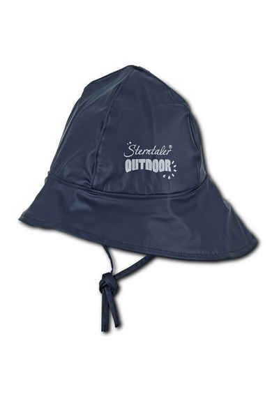 Sterntaler® Beanie Regenhut uni (1-St., Regenmütze Kinder Unifarben Wind- und wasserdicht) Schirmmütze mit Nackenschutz und Bindeband