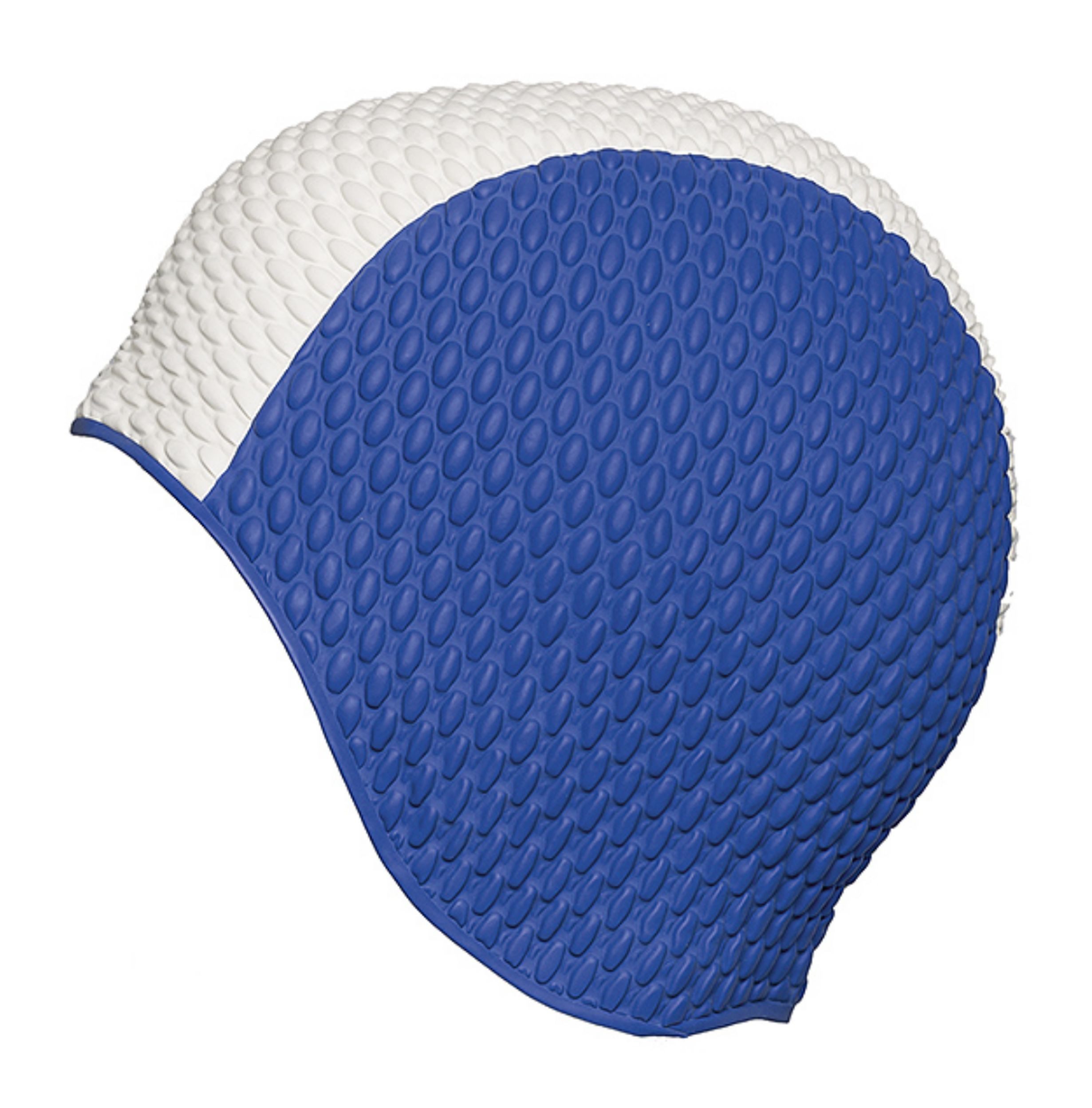 Fashy Badekappe Fashy - Badehaube Gummi Badekappe Luftgefüllt Marine Blau Weiß 3261-54