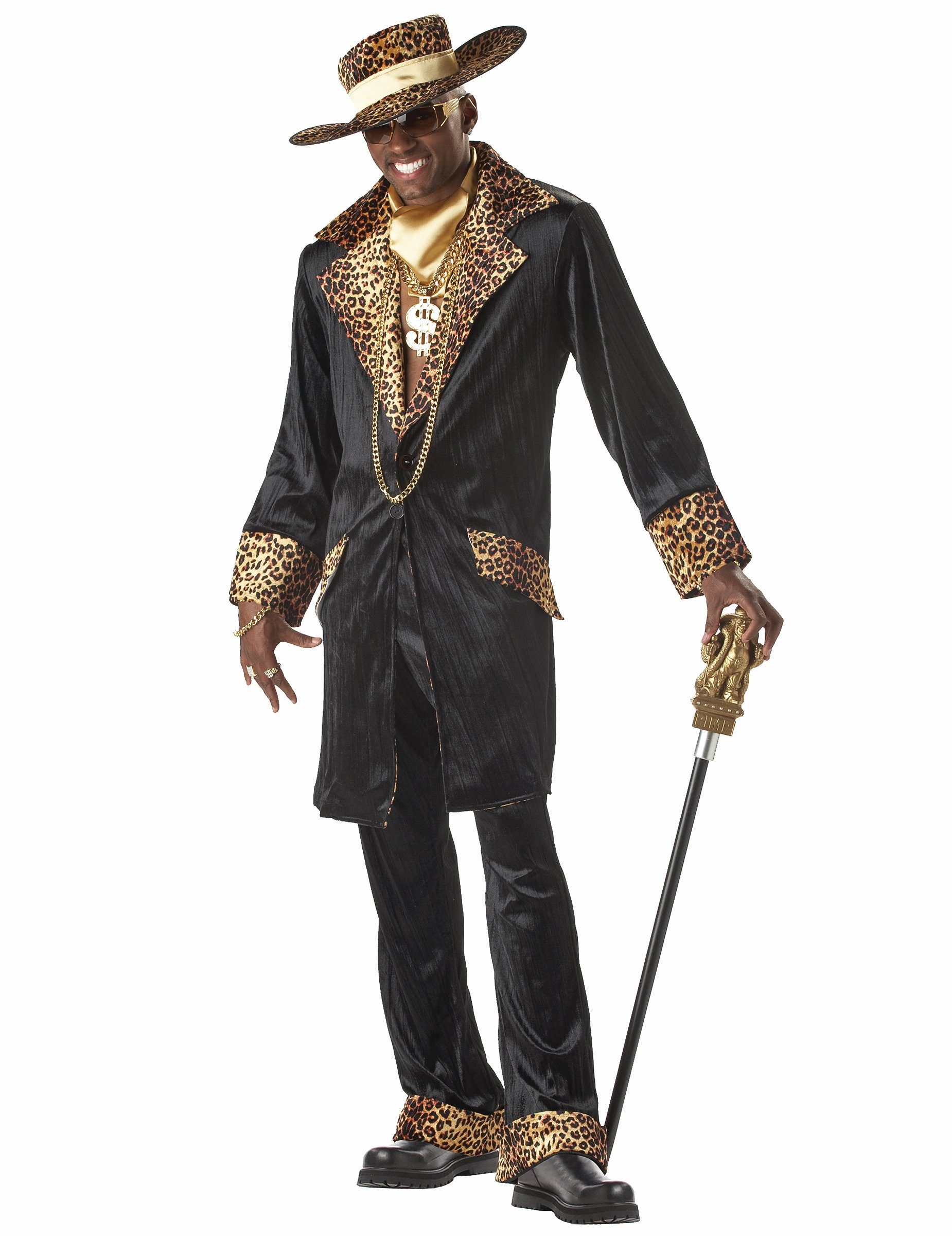 California Costumes Kostüm Pimp Daddy Checker Supa Mac Kostüm