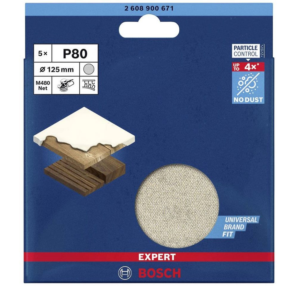Thumbnail - BOSCH Schleifpapier Schleifnetz für Exzenterschleifer, 125 mm, G 80, ungelocht