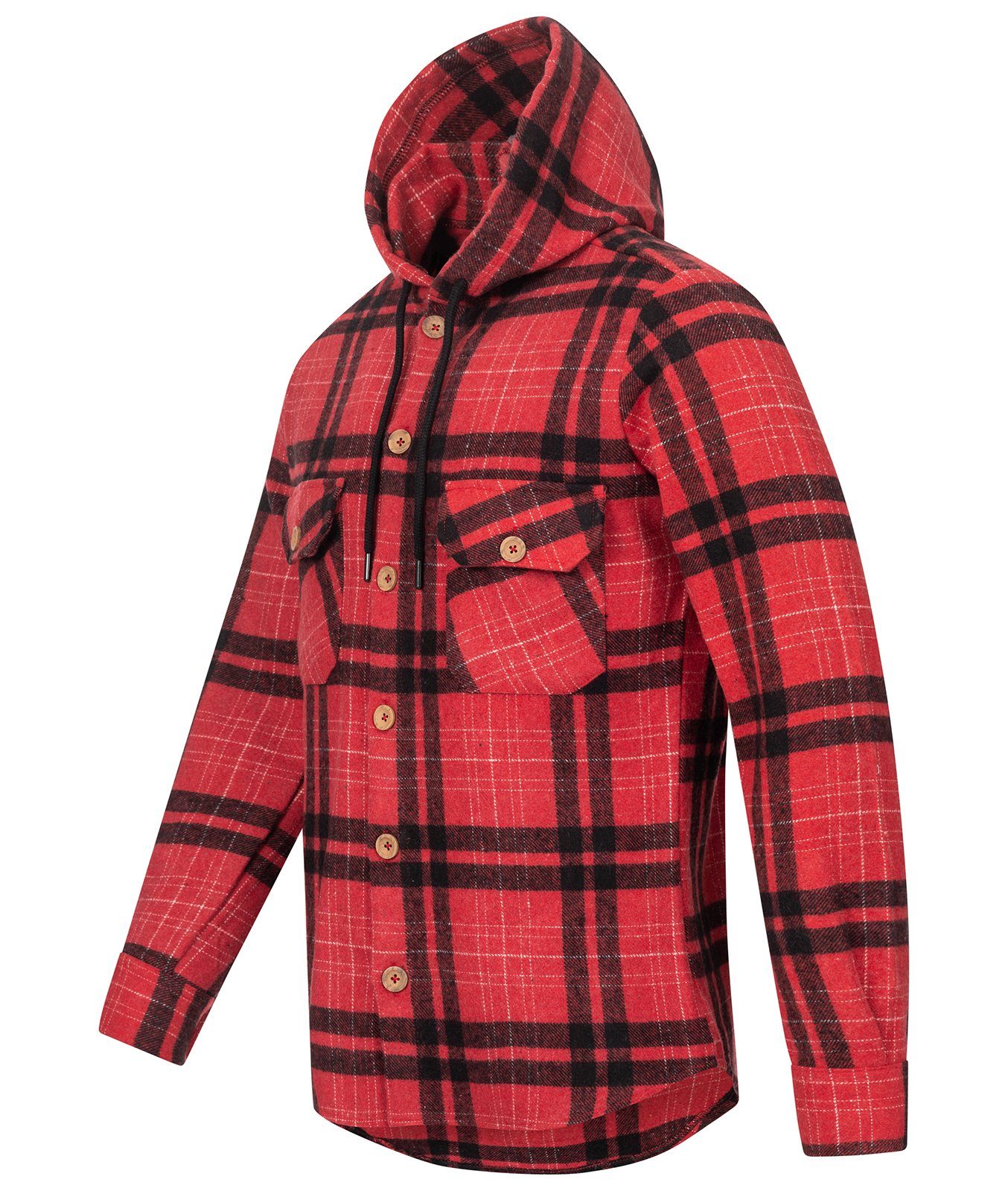 Rock Creek Flanellhemd Herren Hemd Flanellhemd mit Kapuze H-328