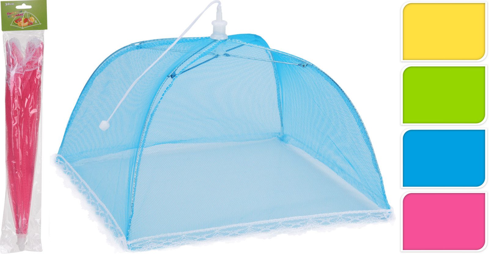 Koopman Schutzhaube Fliegenhaube Insektenschutz Garten Bunt 4er Set,(4-tlg) Insektenhaube, 30x30x20cm, 4tlg, Speisenhaube, Outdoor Schutz