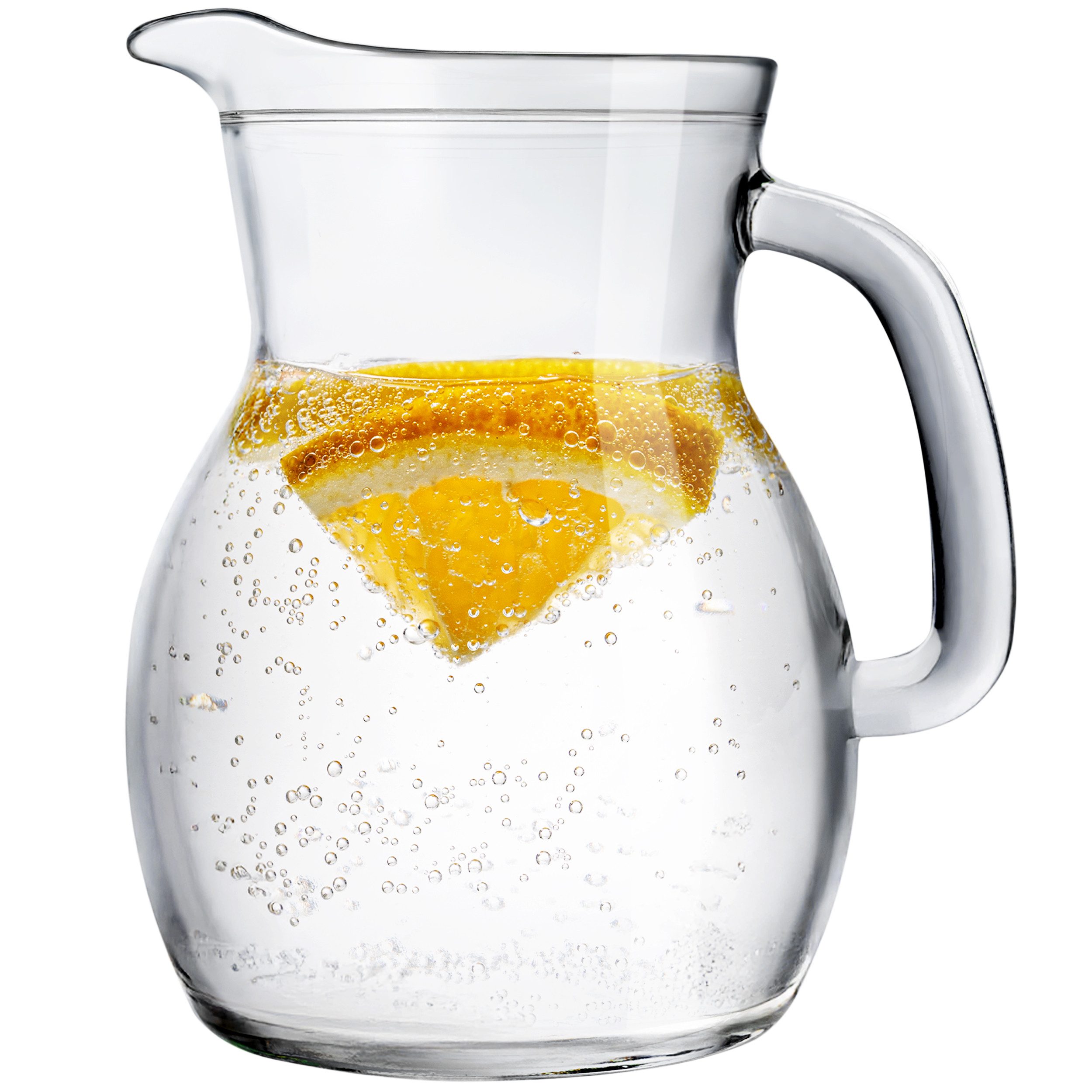 KONZEPT Wasserkrug Glaskrug Transparent Ergonomischer Griff, (1-tlg), Volumen: 1L, 500 ml, 250 ml. Set 1/2/3 Stk.