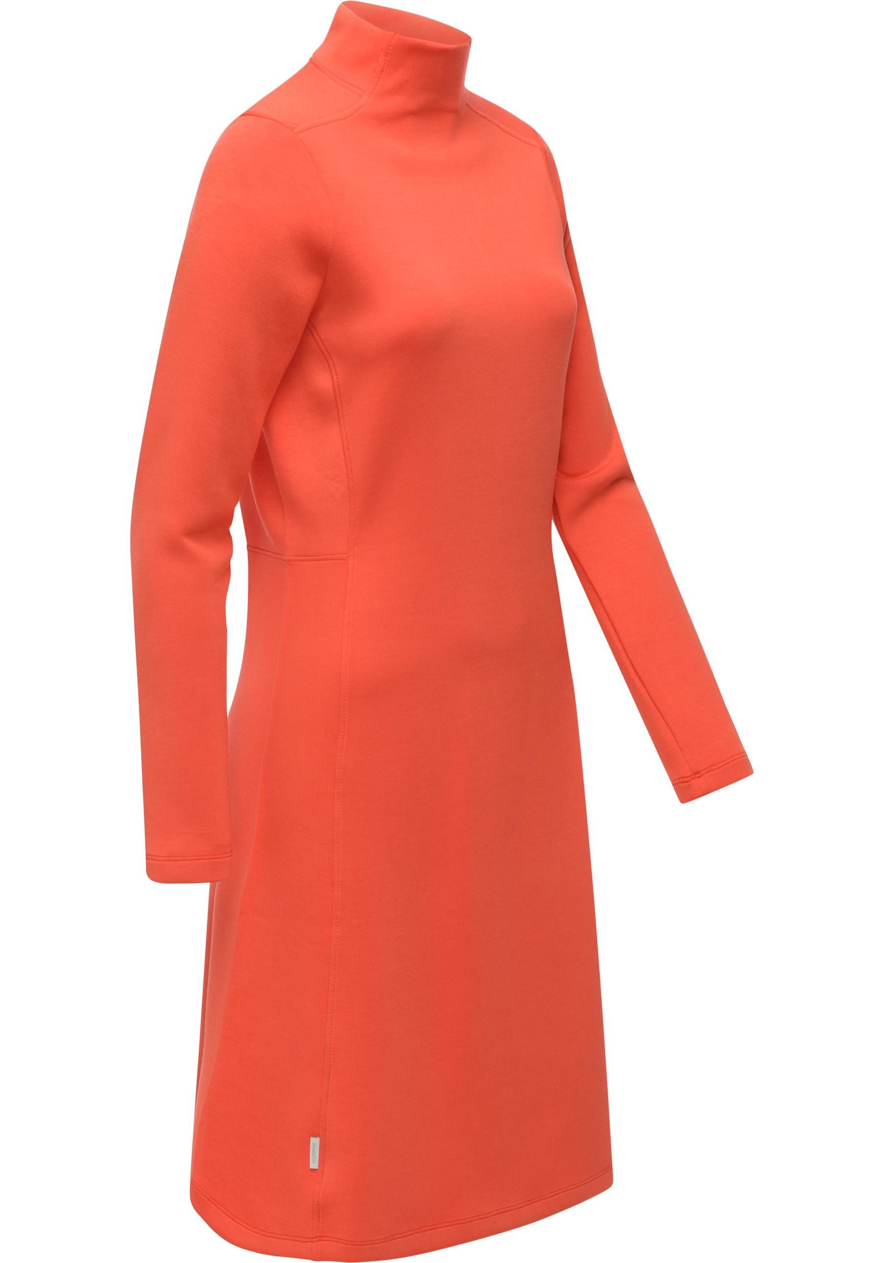 Ragwear A-Linien-Kleid Leavie Modisches Damen Sweatkleid mit Stehkragen