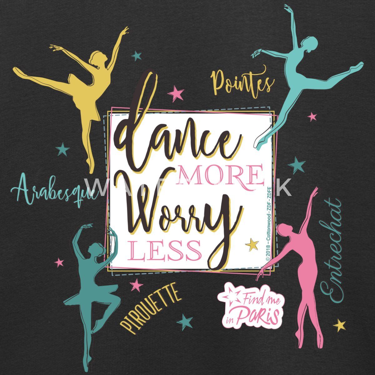 Spreadshirt Sweatshirt Find me in Paris Dance more worry less Spruch Kinder Premium Pullover (1-tlg)