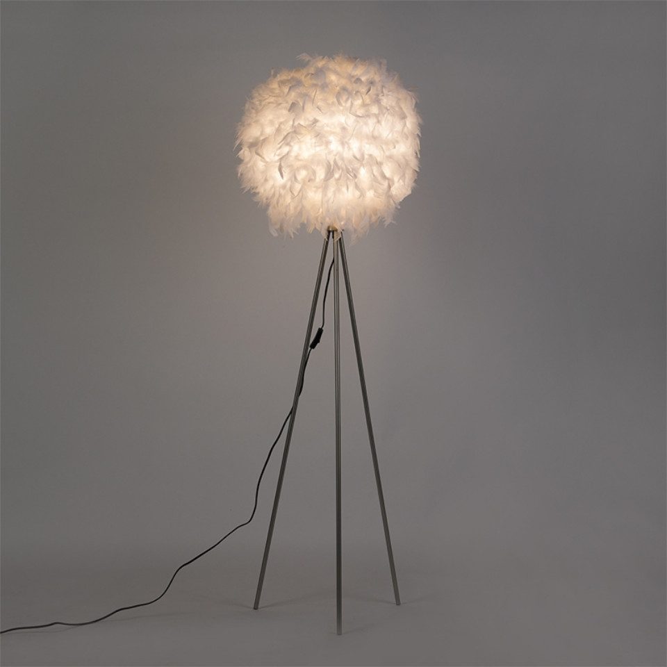 Qazqa Stehlampe Feather, ohne Leuchtmittel, E27, günstig online kaufen