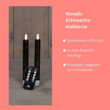Novaliv LED-Kerze - (8-tlg), Echtwachskerzen