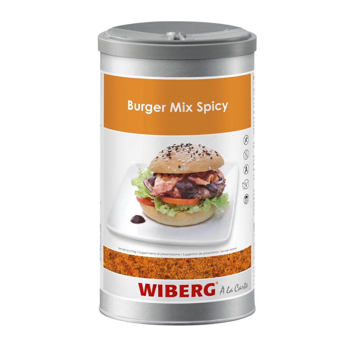 WIBERG Gewürz, Wiberg Burger Mix Spicy Würzmischung ausgewogene Kombination 760g