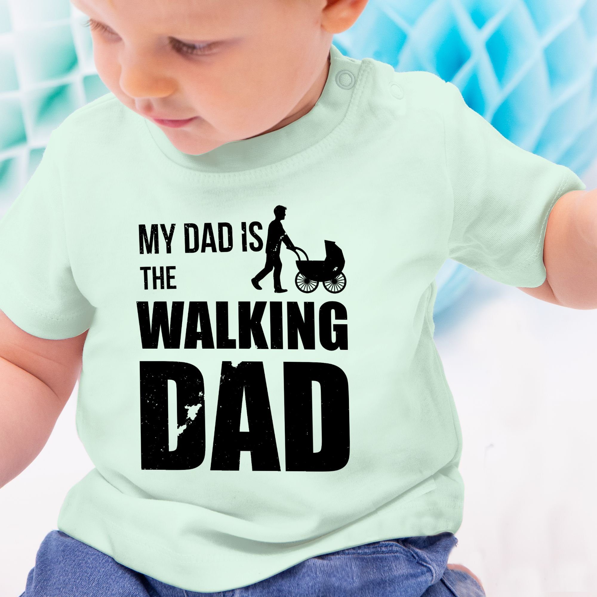 is My Dad the Vatertag Baby Mintgrün 2 Walking Geschenk T-Shirt Dad Shirtracer