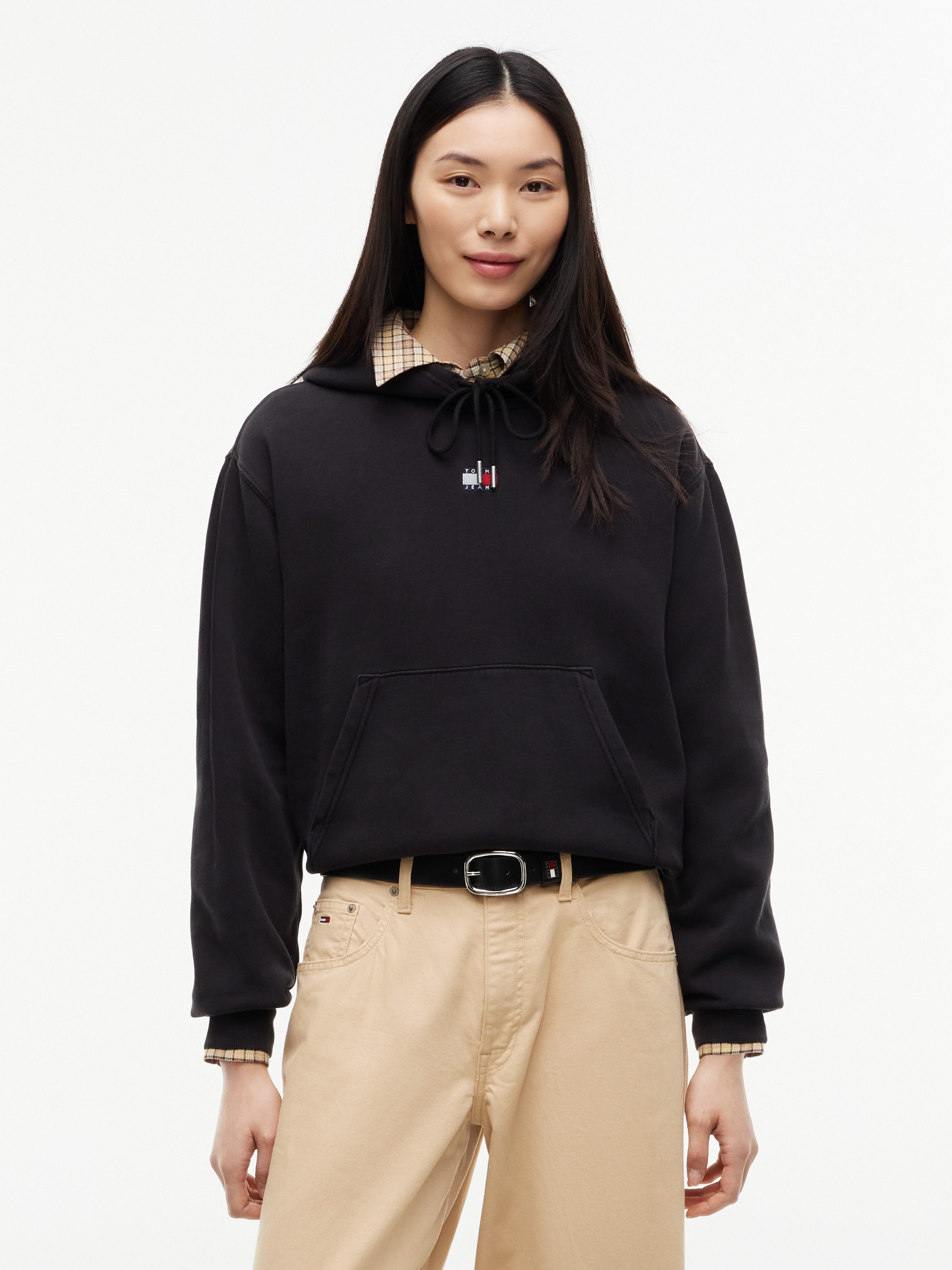 Tommy Jeans Kapuzensweatshirt TJW BADGE HOODIE EXT Baumwollmischung