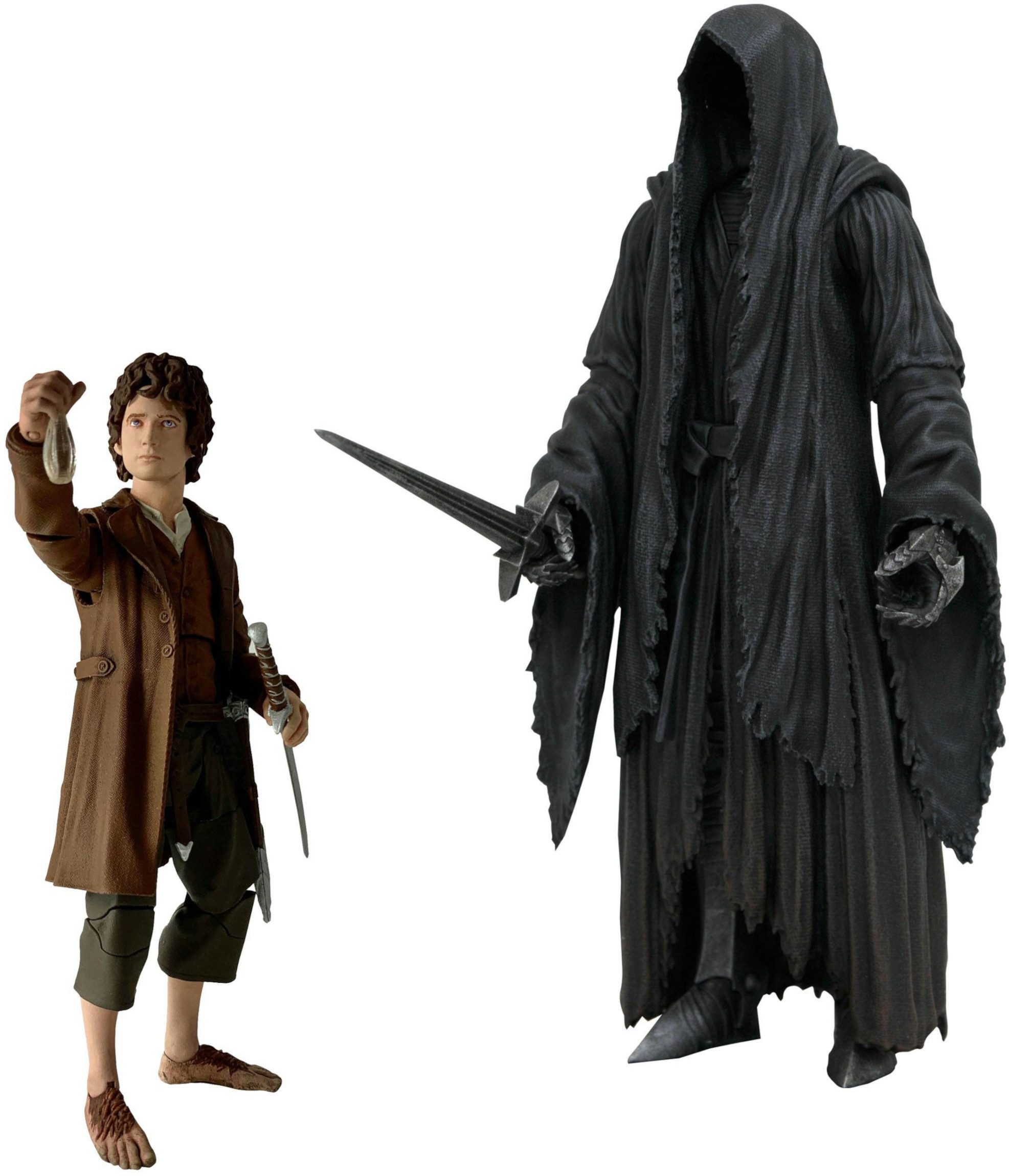 Diamond Select Toys Actionfigur Herr der Ringe Series 2 Frodo & Ringwraith DLX BaF Actionfiguren Set