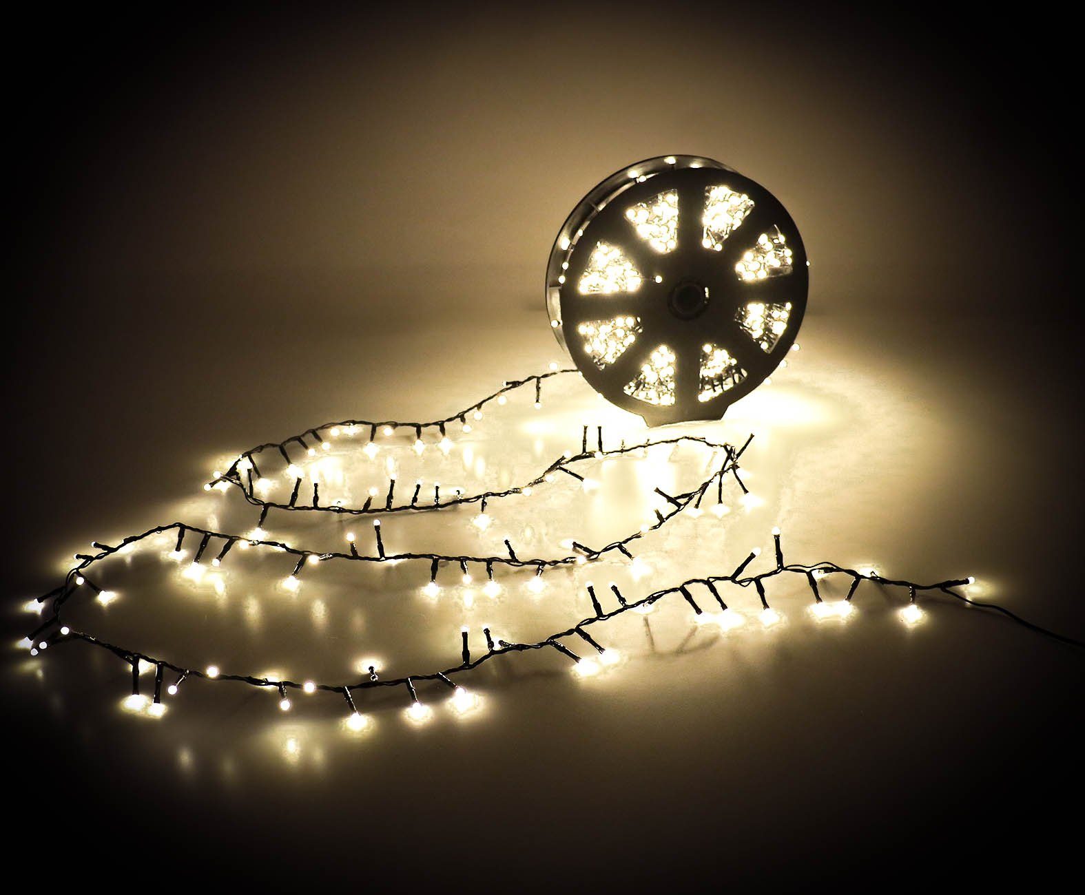 Bubble-Store LED-Lichterschlauch LED-Lichterkette, 1000 LED´s warmweiß, Lichterschlauch für Innen Außen, Weihnachtsdeko