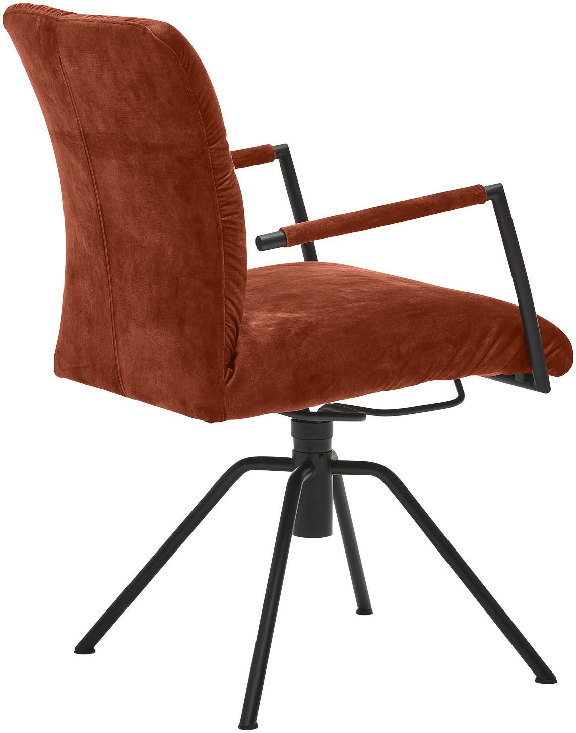 Musterring Armlehnstuhl Helmond 6620 (Packung, 1 St), Gestell schwarz, drehbar, besonders leger gepolster, offene Armlehne