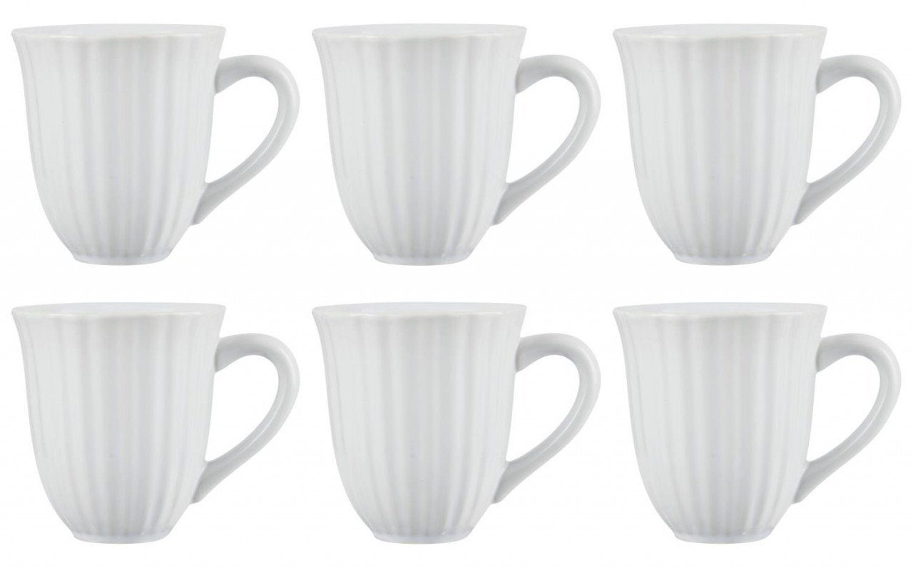 Ib Laursen Tasse Mynte, Steingut, Weiß H:10cm D:9.5cm Steingut