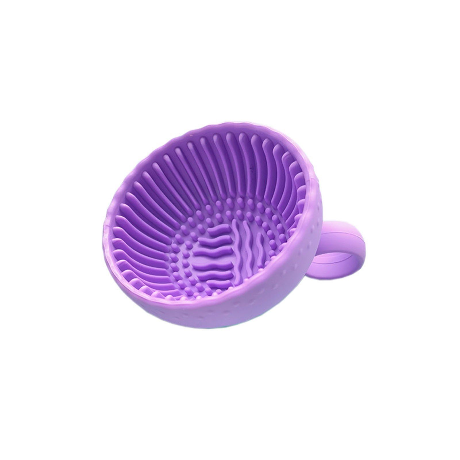 Blusmart Kosmetikpinsel-Set Kleine Make-up-Pinsel-Reinigungsschale, Waschbar Kosmetikpinsel-Set, Make-up-Pinselreiniger purple