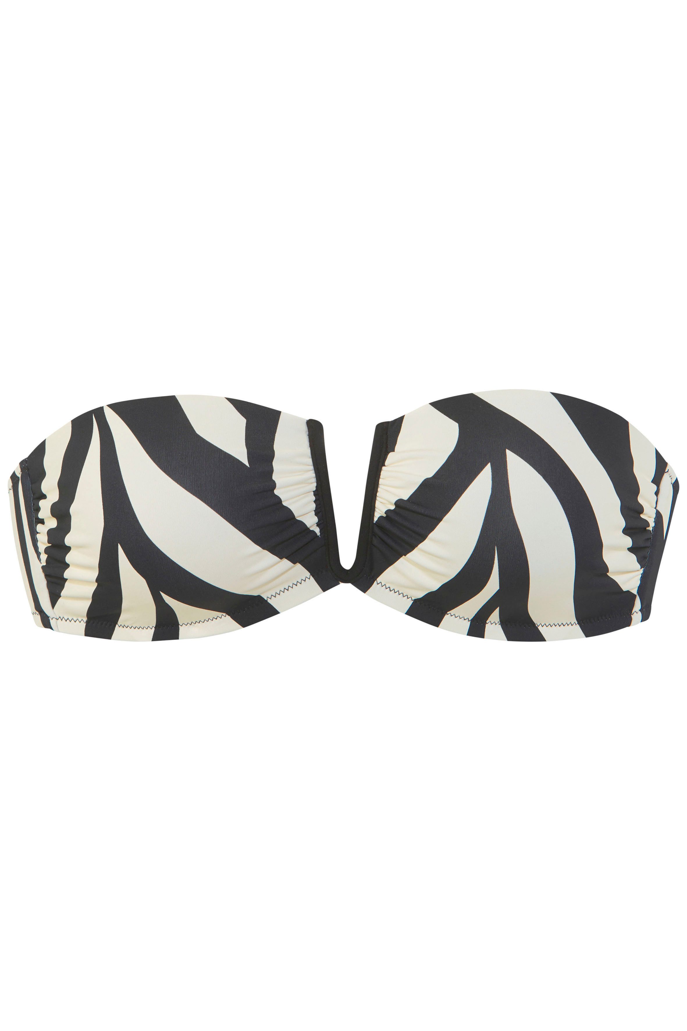 French Connection Bandeau-Bikini Louise V-förmige Schnalle zwischen den Cups