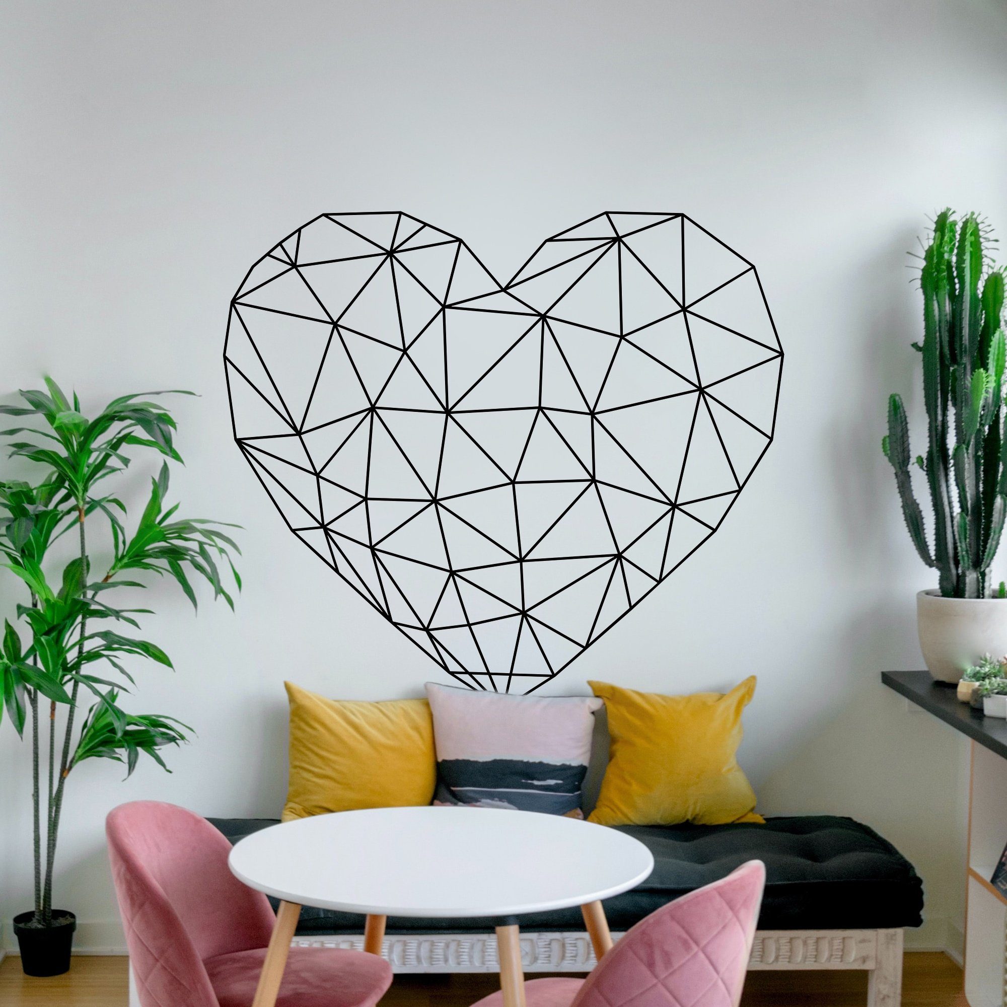 GRAVURZEILE Wandtattoo im Herz Design - Wohnzimmer Kinderzimmer - Wandstick günstig online kaufen