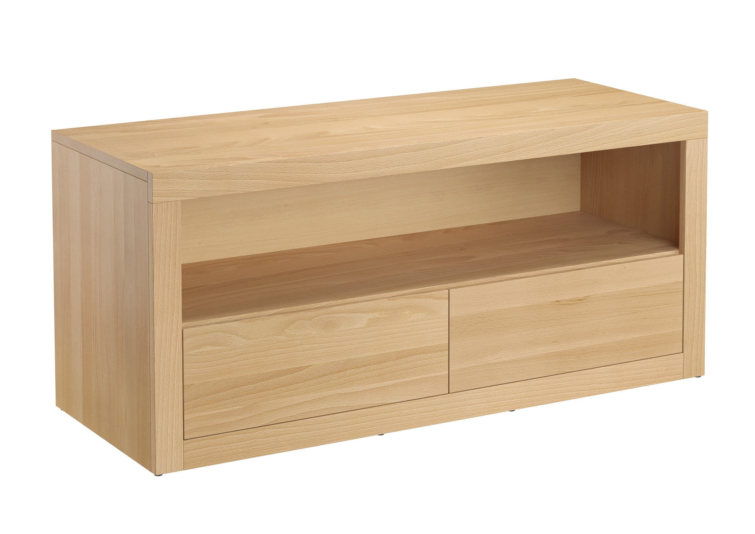 ERST-HOLZ Lowboard Kommode TV-Schrank Fernsehboard Buche massiv, Lowboard, TV-Schrank, Medienschrank 90.51-11110x44x50 Buche lackiert