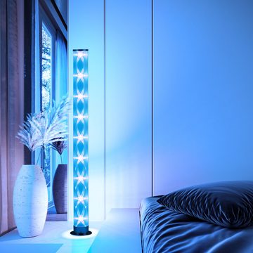 JUST LIGHT LED Stehlampe, Leuchtmittel inklusive, Warmweiß, Stehlampe Standlampe Blätterleuchte dimmbar Fernbedienung LED RGB