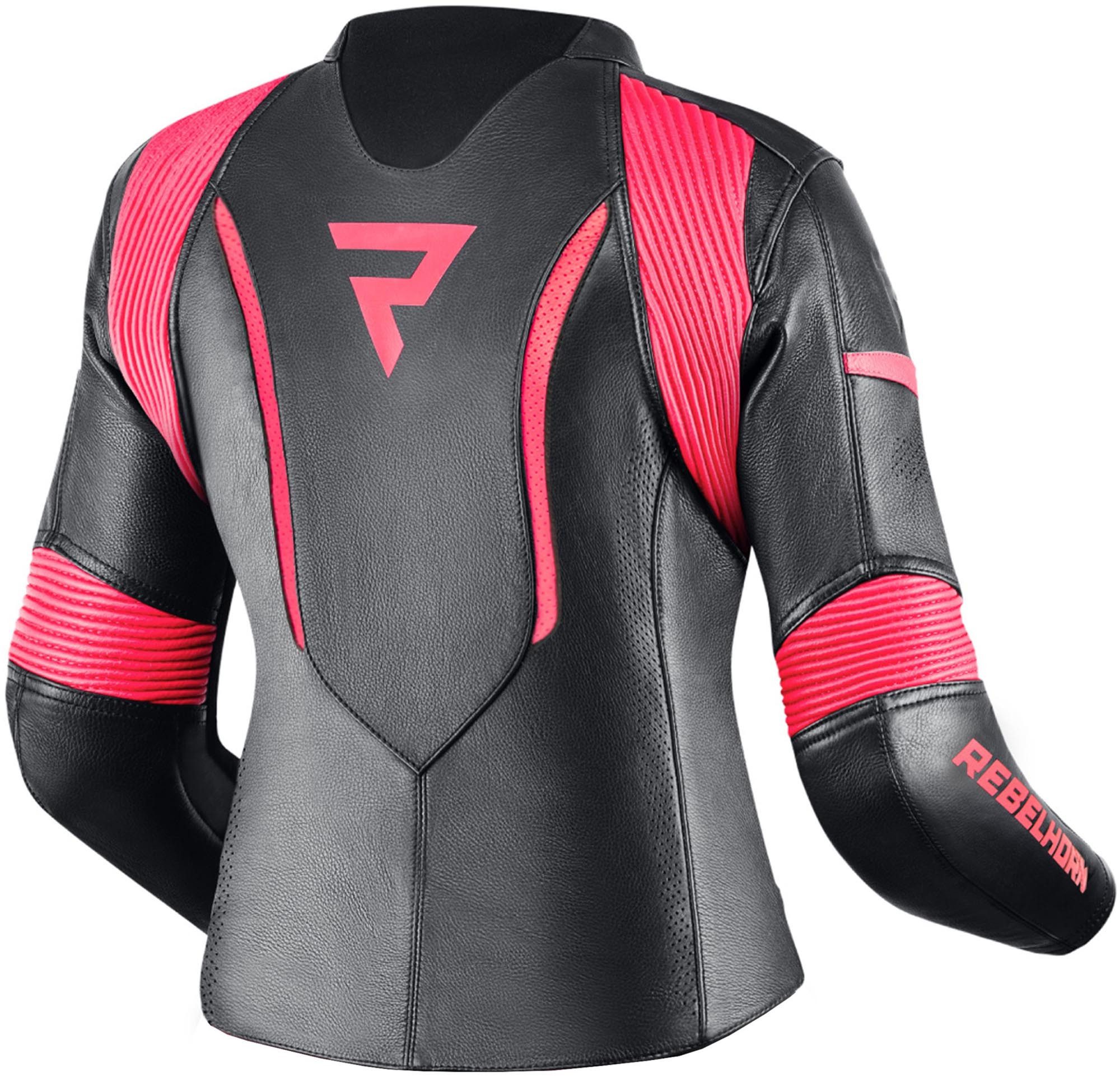 Rebelhorn Motorradjacke Rebel Damen Motorrad Lederjacke Rückenprotektor enthalten,Verbindungsreißverschluss,Ellenbogenpro