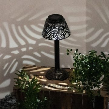 Globo LED Gartenleuchte, LED-Leuchtmittel fest verbaut, 2er Set LED Solar Lampen Garten Terrassen Weg Steck Erdspieß Tisch