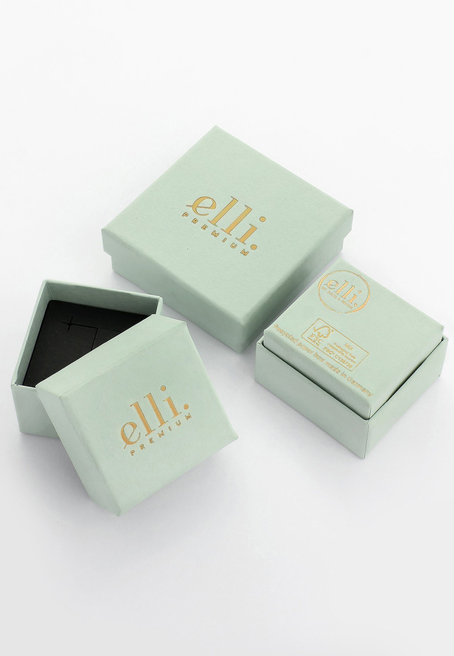 Silber Layer 925 2-lagig Elli Gold Premium Plättchen Figaro Gliederkette Layer