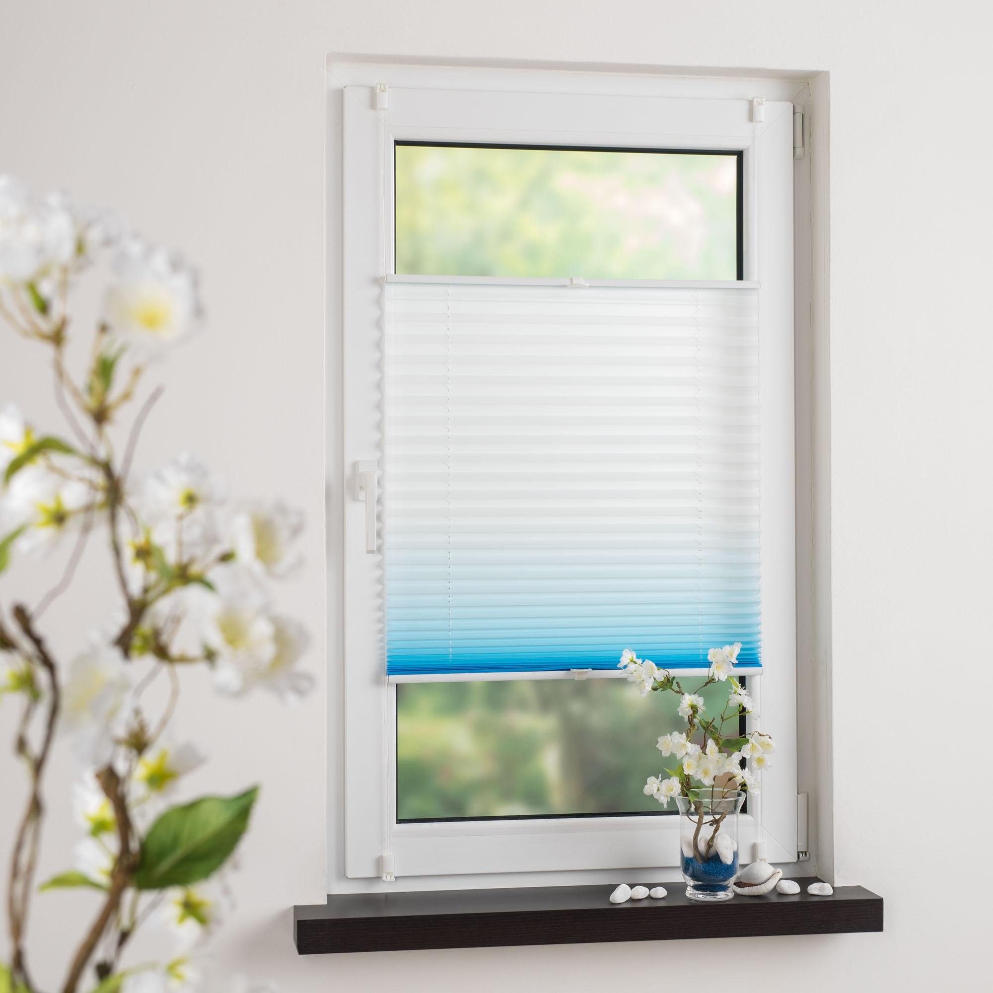 Liedeco Plissee Farbverlauf, Lichtschutz, ohne Bohren, verspannt, Klemmfix günstig online kaufen