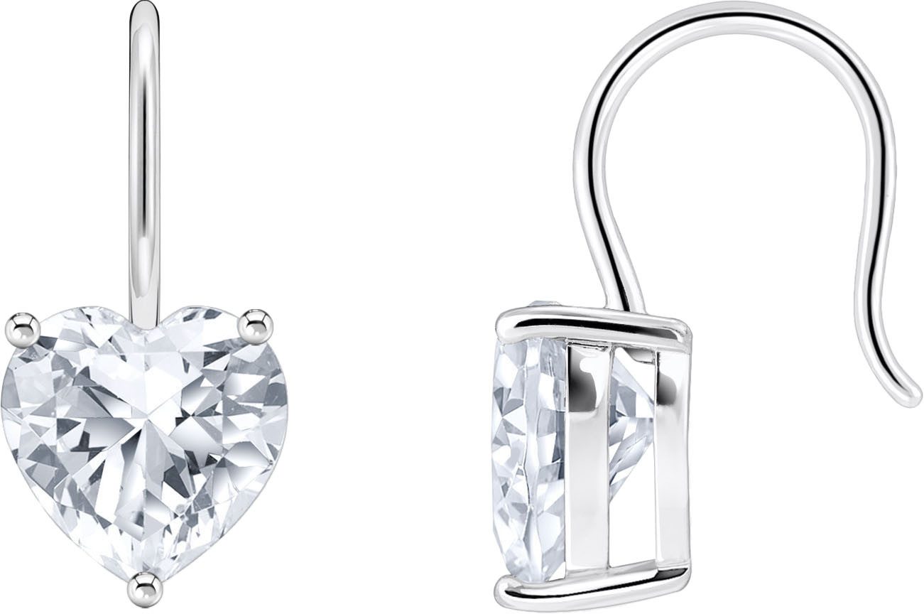 THOMAS SABO Paar Ohrhänger mit großem Zirkoniaherz, mit Zirkonia (synth)