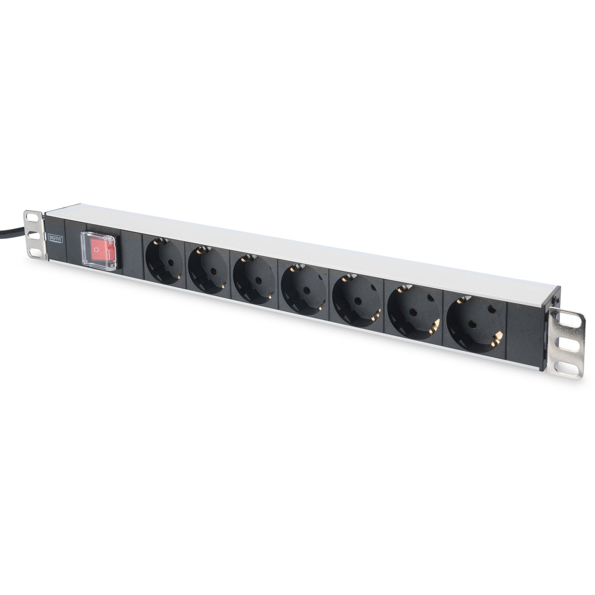 Digitus Digitus 19" Steckdosenleiste mit Aluminiumprofil, Mehrfachsteckdose