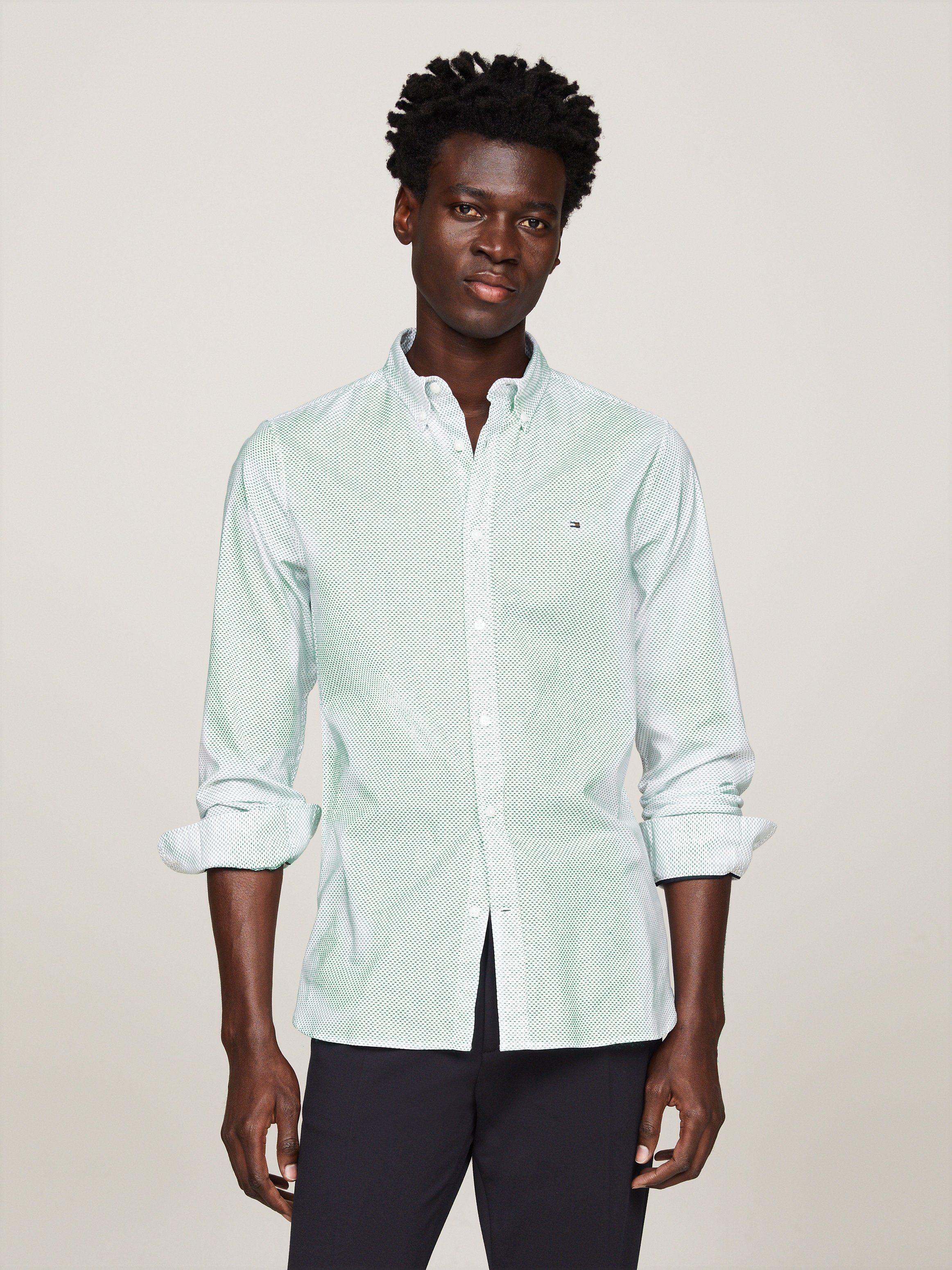 Tommy Hilfiger Langarmhemd FLEX MINI PRINT günstig online kaufen