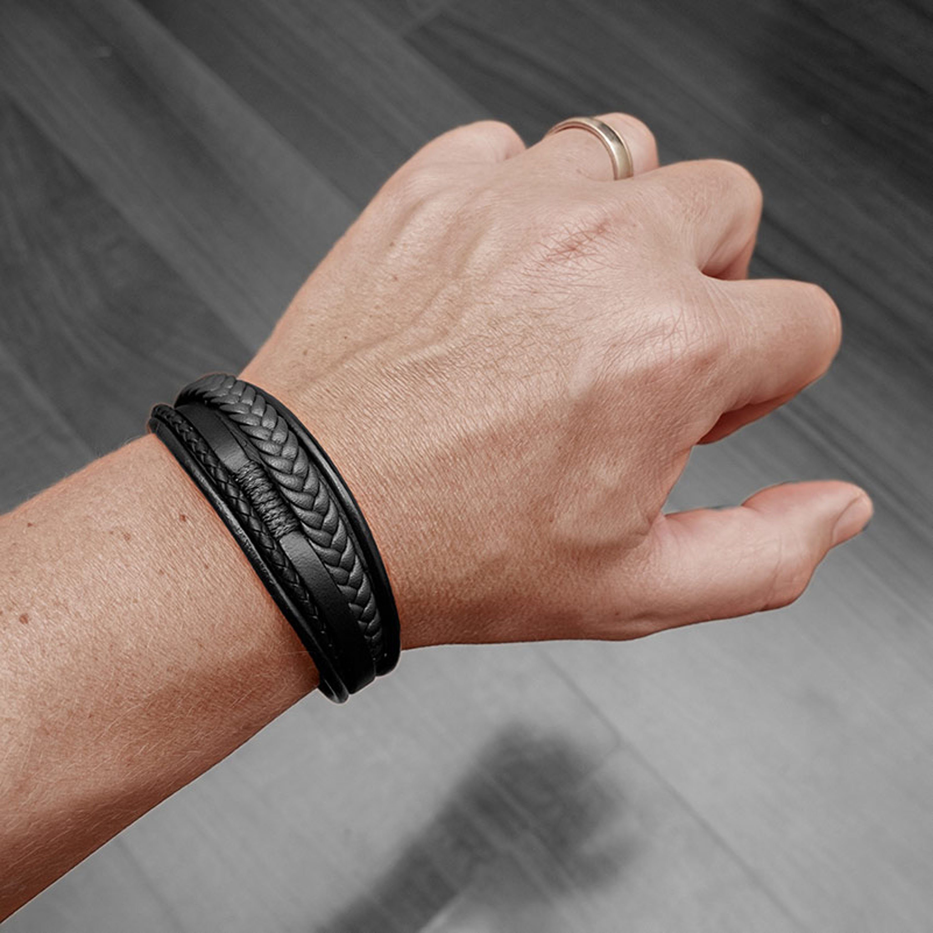 UNIQAL.de Lederarmband Lederarmband Herren "BROWN STYLE" günstig online kaufen