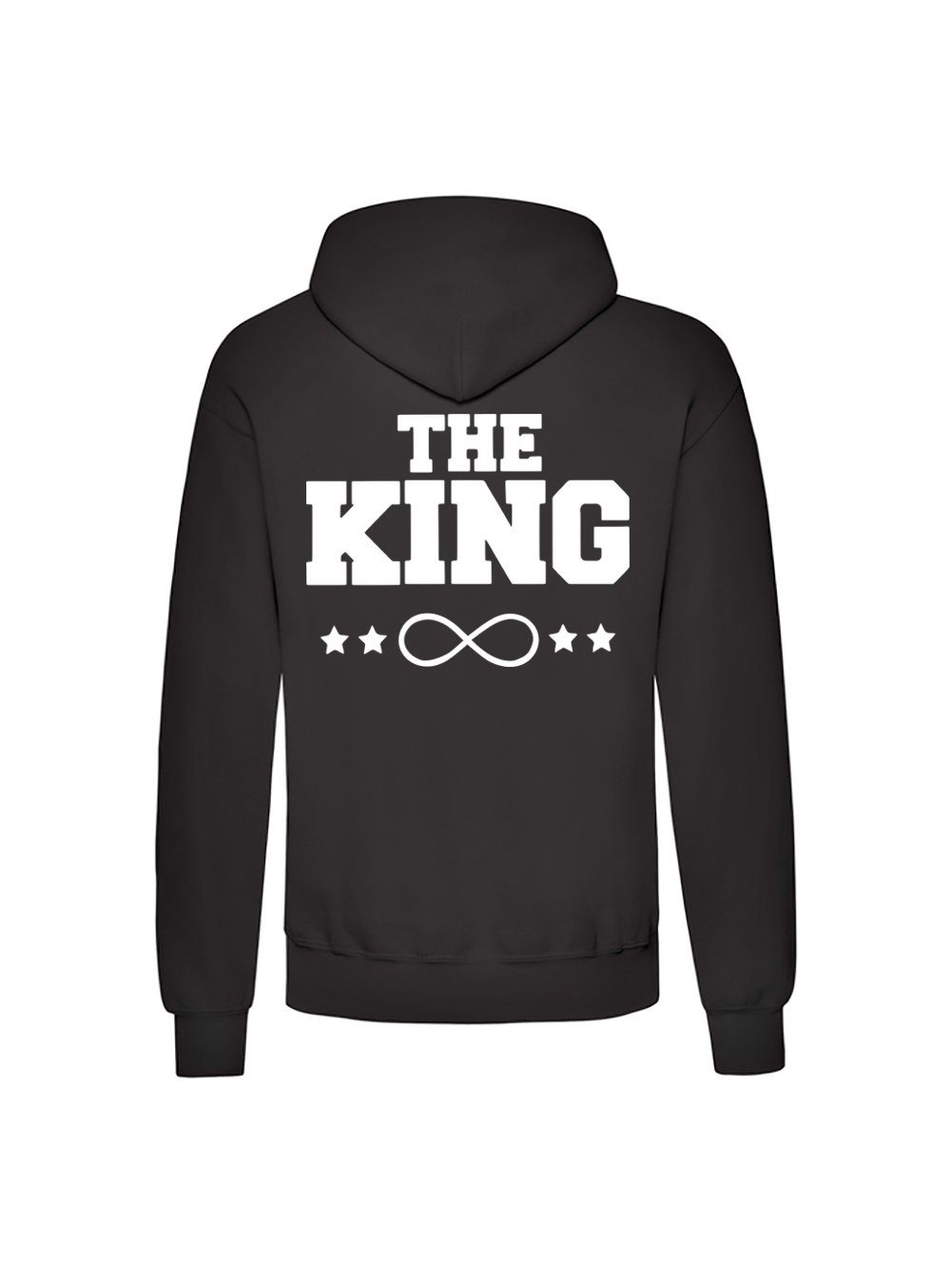 Couples Shop Kapuzenpullover The King & His Queen Hoodie Pullover mit modischem Print – Bild 2 von 5