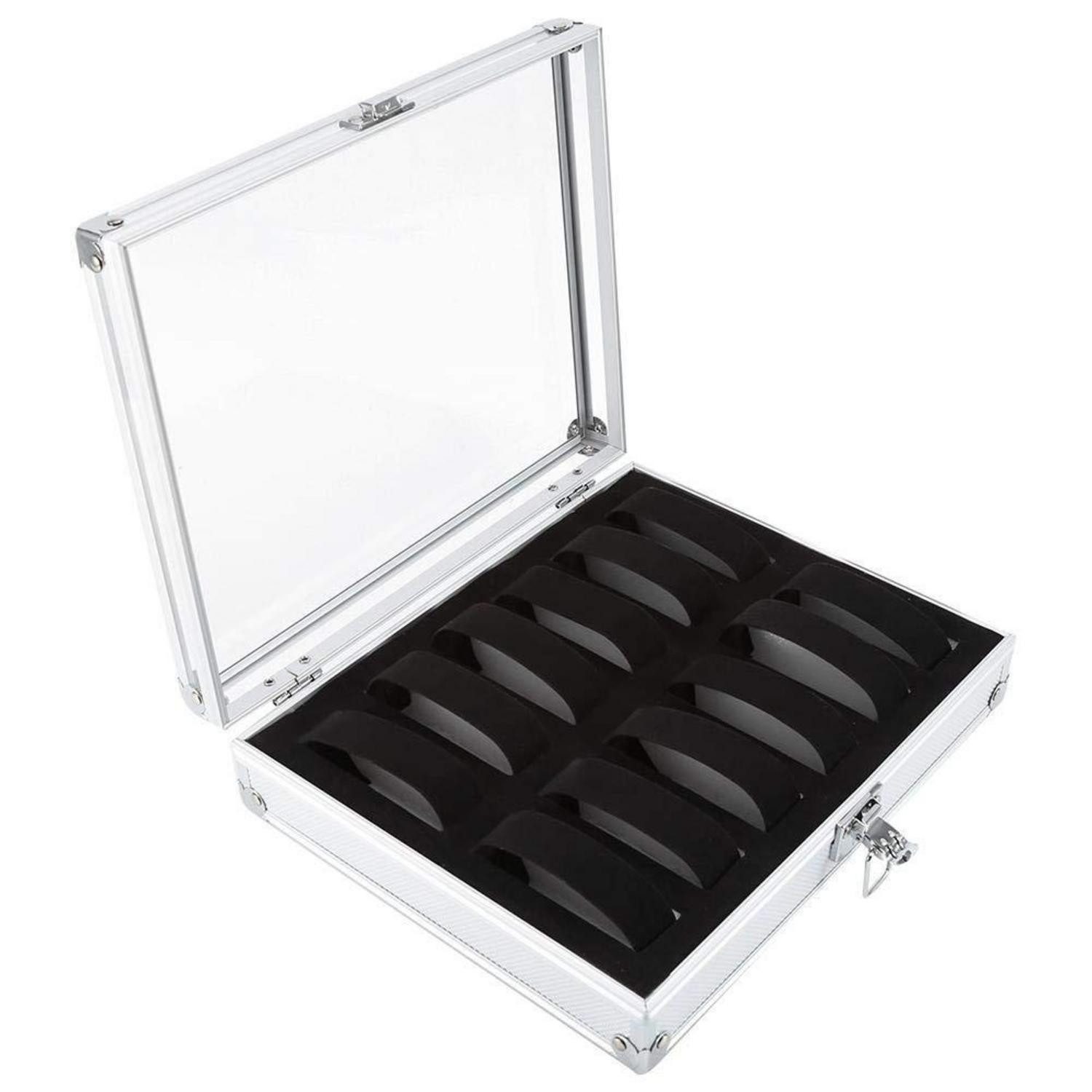 LuxusKollektion Uhrenbox Uhrenbox Aluminium 12 Slots Transparent (1 St)