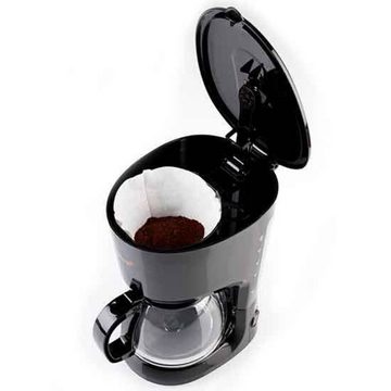KORONA Filterkaffeemaschine Kaffeemaschine Standard, 1.25l Kaffeekanne, Papierfilter 1x4, 10330 Kaffeeautomat, Solide Filter-Kaffee-Maschine, mit Glaskanne, 1,25 Liter Kapazität, 750 Watt, für 10 Tassen, Abschaltautomatik, Anti-Tropf-Funktion, Warmhalteplatte, herausnehmbarer Filtereinsatz, Farbe Schwarz