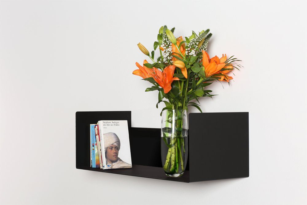 wissmann raumobjekte Wandregal Elegantes Wandboard in matt schwarz, exzelle günstig online kaufen