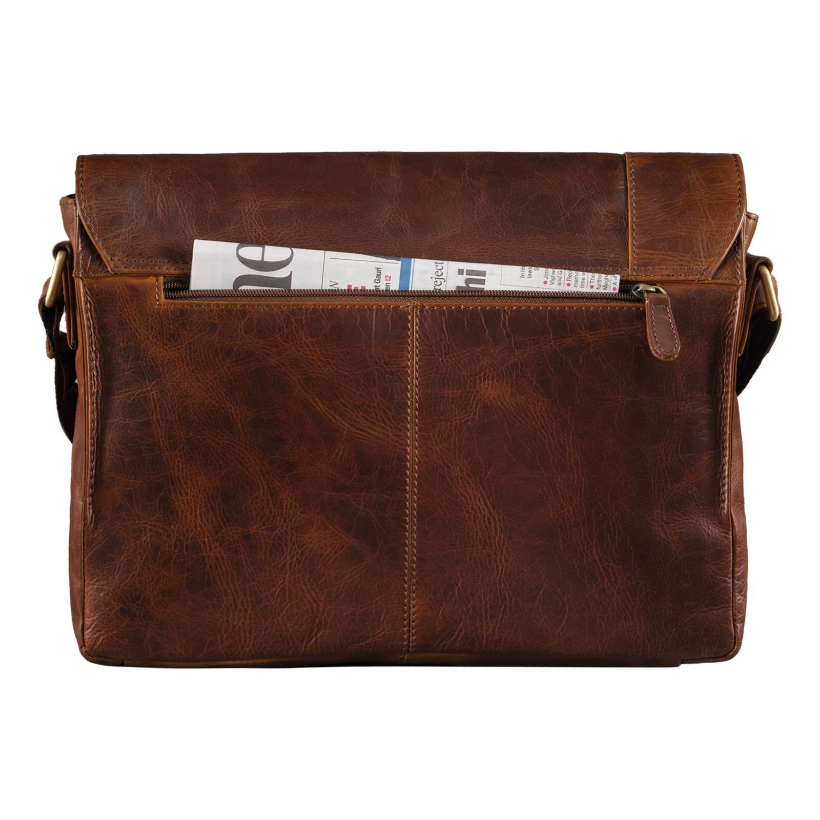 STILORD Schultertasche "Davis" Messenger Bag Leder 13 Zoll Umhängetasche Echtleder
