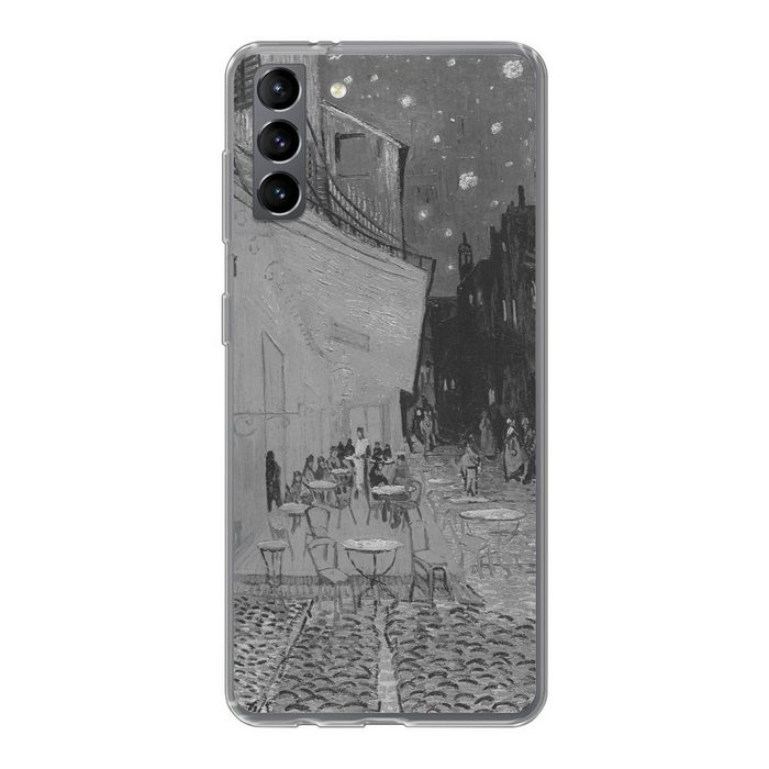 MuchoWow Handyhülle Die kleine Straße - Vincent van Gogh - Schwarz und weiß Phone Case Handyhülle Samsung Galaxy S21 Plus Silikon Schutzhülle