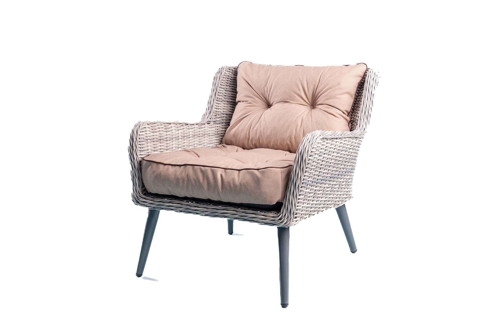 TexDeko Stuhlkissen Loungekissen 2-tlg. Set Gartenpolster für Rattanmöbel, günstig online kaufen