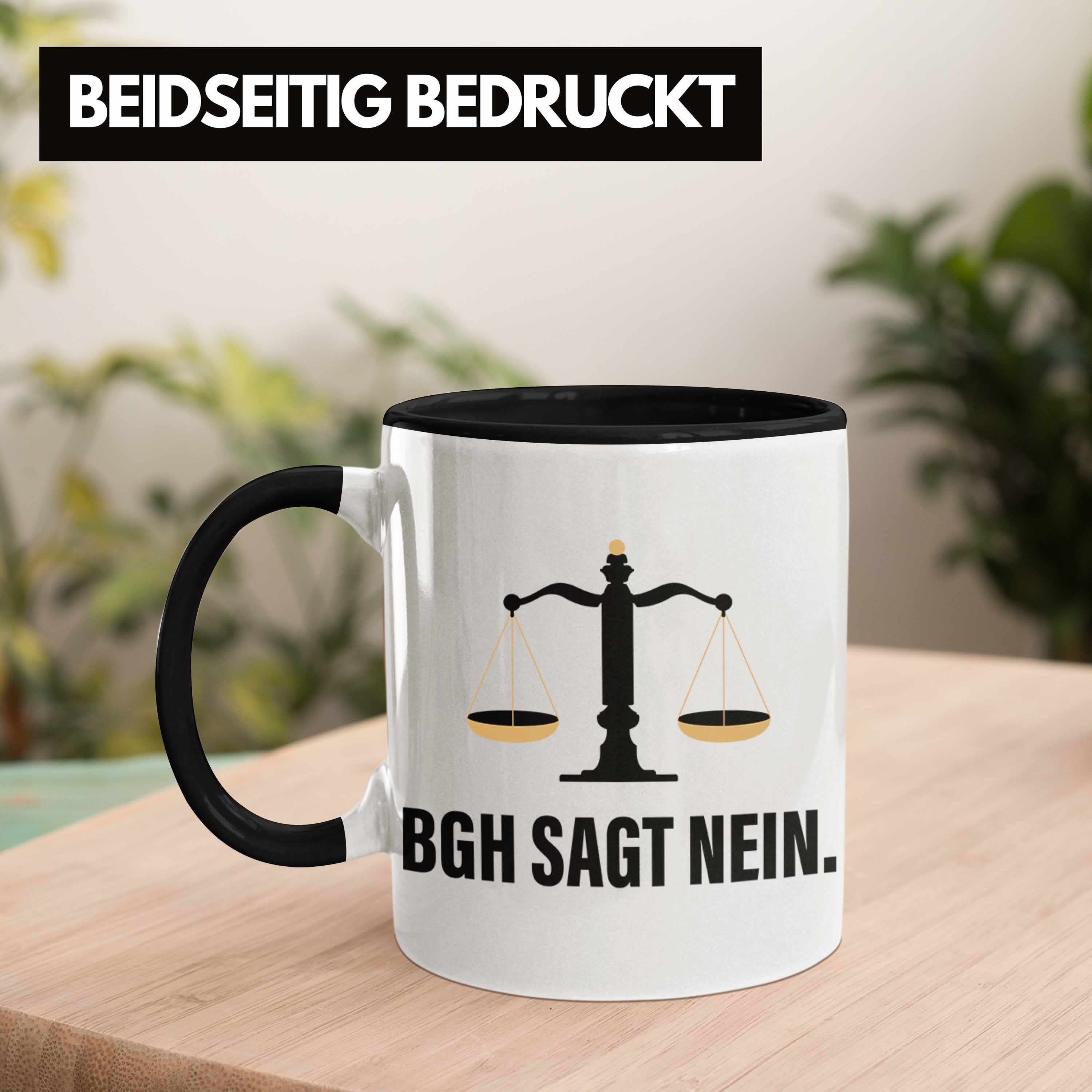 Trendation schwarz Geschenk Geschenkideen Jurist Examen Staatsexam mit - Lustig Tasse Trendation Spruch für Tasse Juristin Jura für